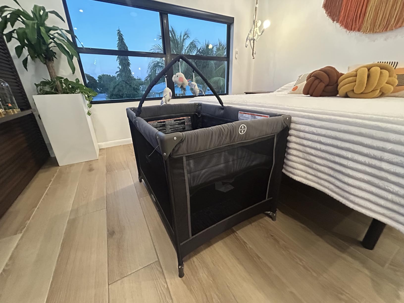 Pamo Babe Foldable Portable Baby Playard Crib for Toddlers | Foldable portable playard, lightweight crib with compact storage for travel & outdoor use customer photo 2