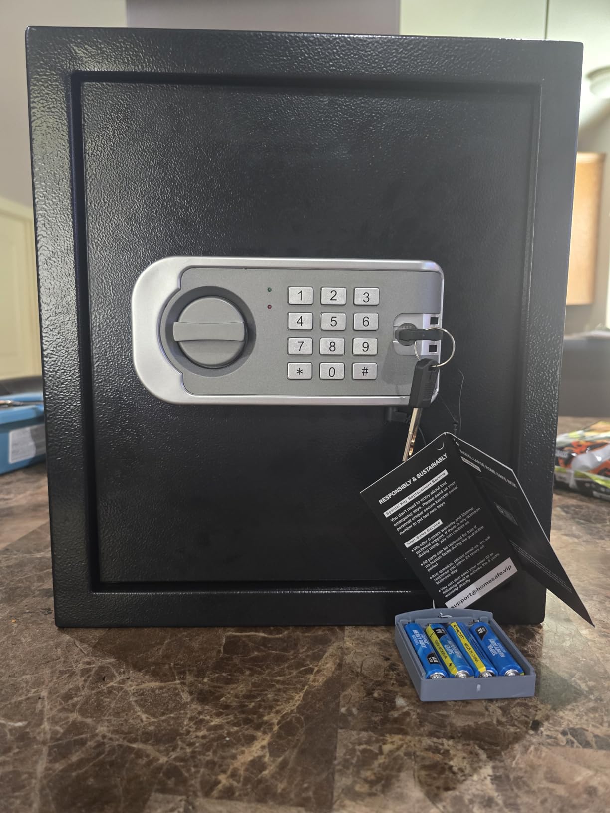 [19.7 Inch Tall] Safe Box, 3.5 Cuft Home Safes with Fireproof Waterproof Bag, Security Digital Safe for Home with Programmable Keypad Keys, Smart Alert, Mute Mode, Anti-theft Document Safe for Valuables customer photo 2