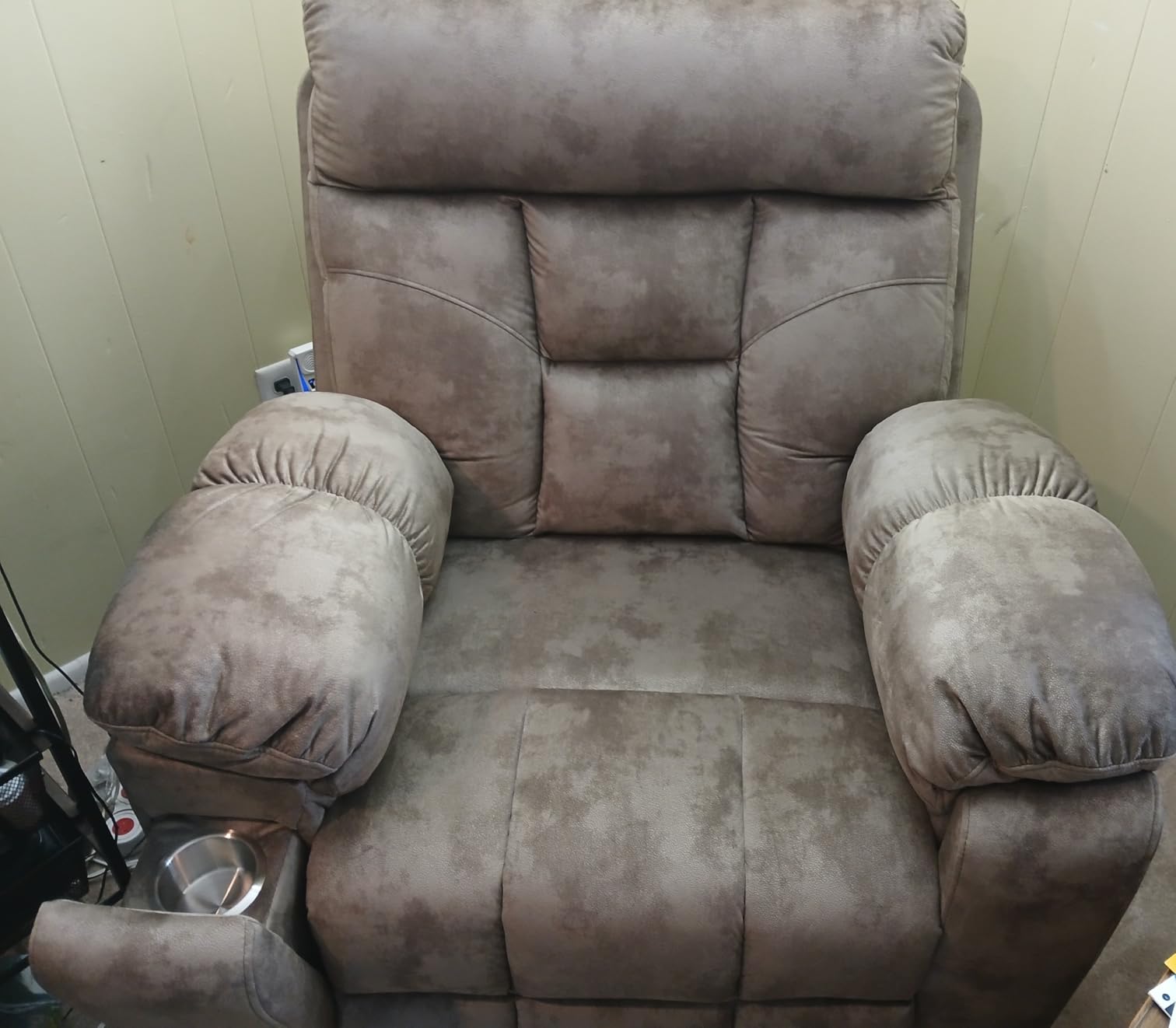 CANMOV Power Lift Recliner Chair with Massage & Heat for Big & Tall, Grey | Easy Assembly Overstuffed Wide Lift Chair with 5 Massage Modes and 8 Points Massage 2 Cup Holders Side Pocket and USB Port customer photo 2