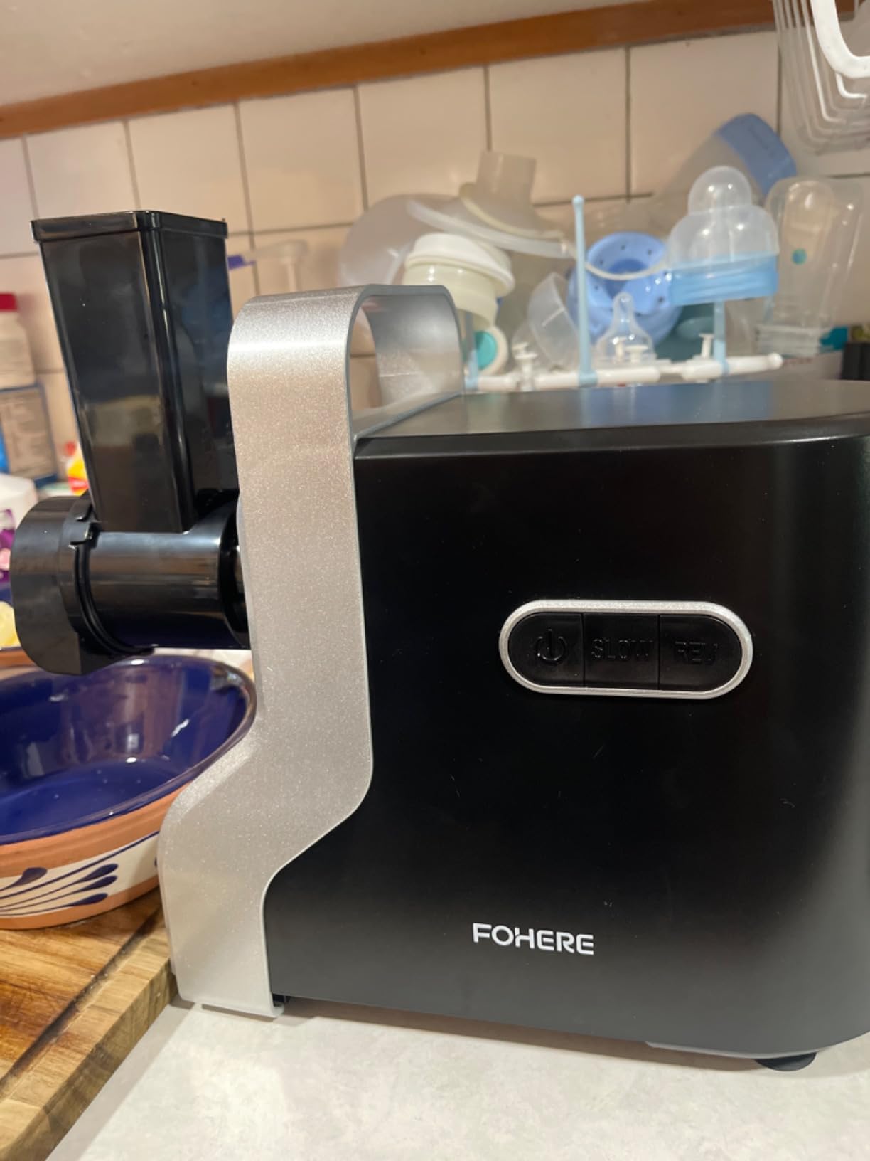 FOHERE Meat Grinder 3000W Max, Heavy Duty 5-in-1 Electric Meat Mincer with Sausage Stuffer & Kubbe Kit, 3 Stainless Steel Grinding Plates for Home Kitchen & Deer Processing (Silver) customer photo 1