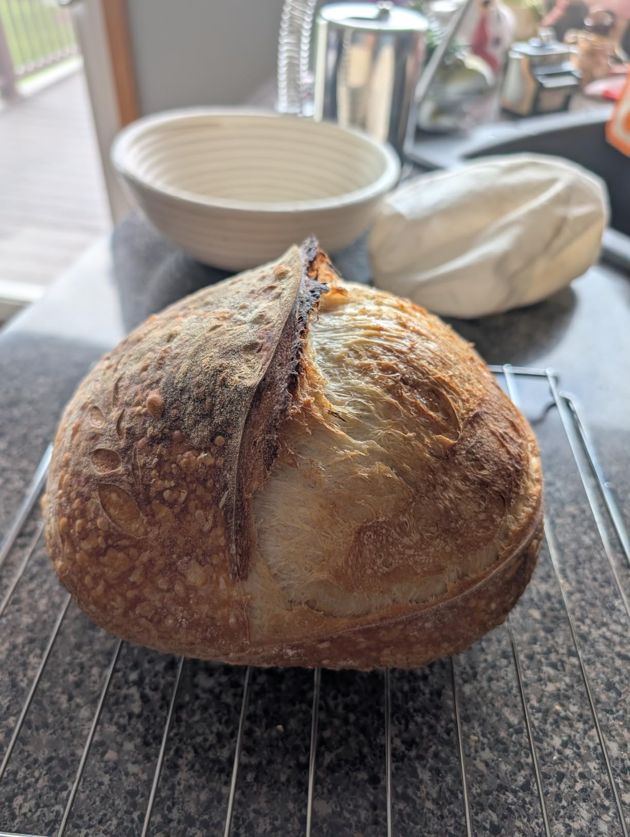 Saint Germain Bakery Premium Round Bread Banneton Basket with Liner (Set of 2 9