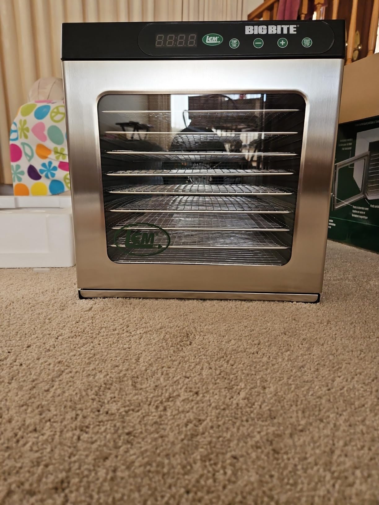 LEM Products BigBite 10-Tray Stainless Steel Dehydrator, Food Dehydrator for Beef Jerky, Meat, Vegetables, and Fruits, Includes Dryer Machine and 10 Trays, Silver customer photo 2
