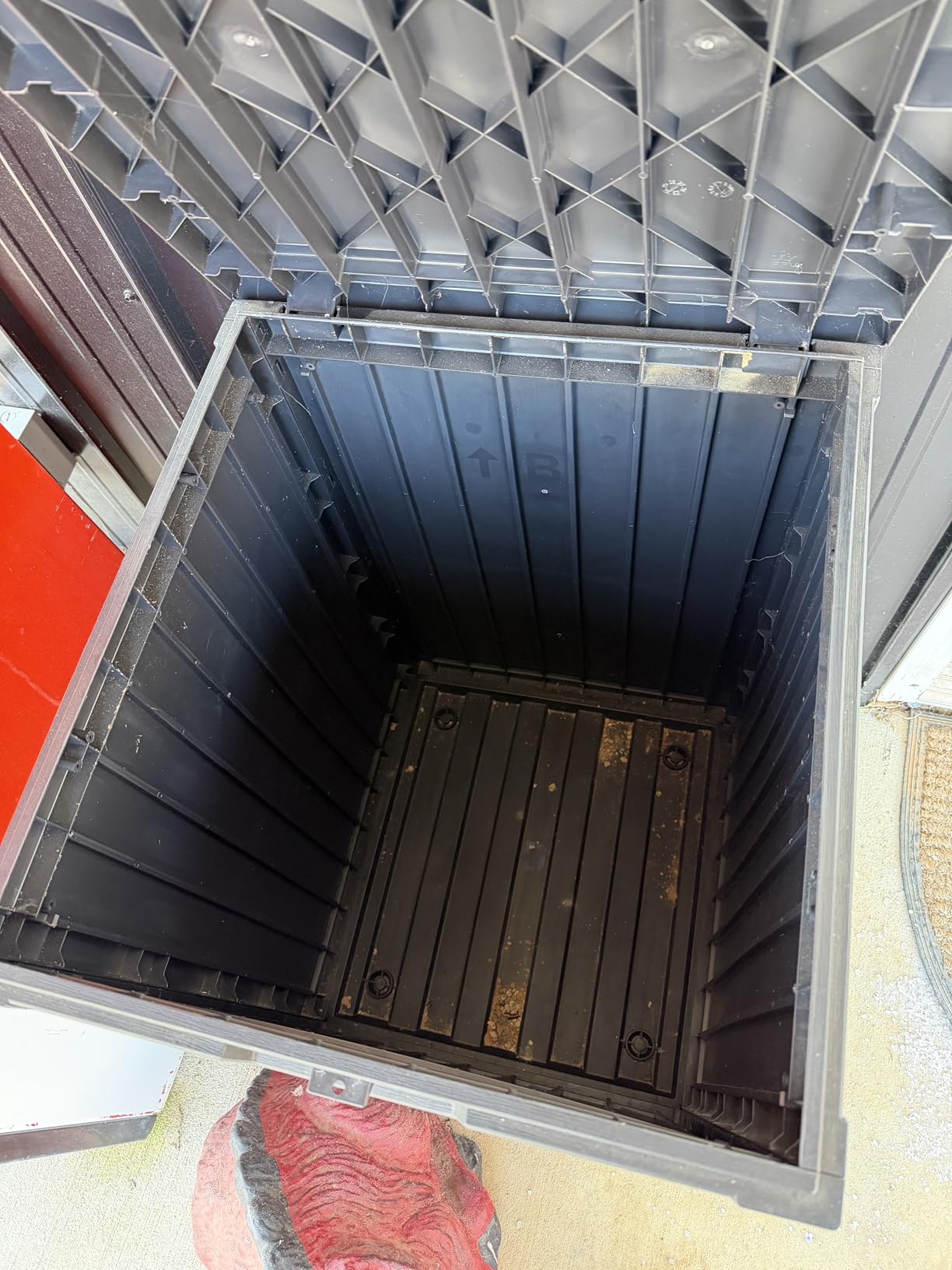 Package Delivery Box for Outside with Sign, 48 Gallon Storage with Lockable Secure, Large Double Wall Resin Outdoor Package Delivery Waterproof customer photo 1