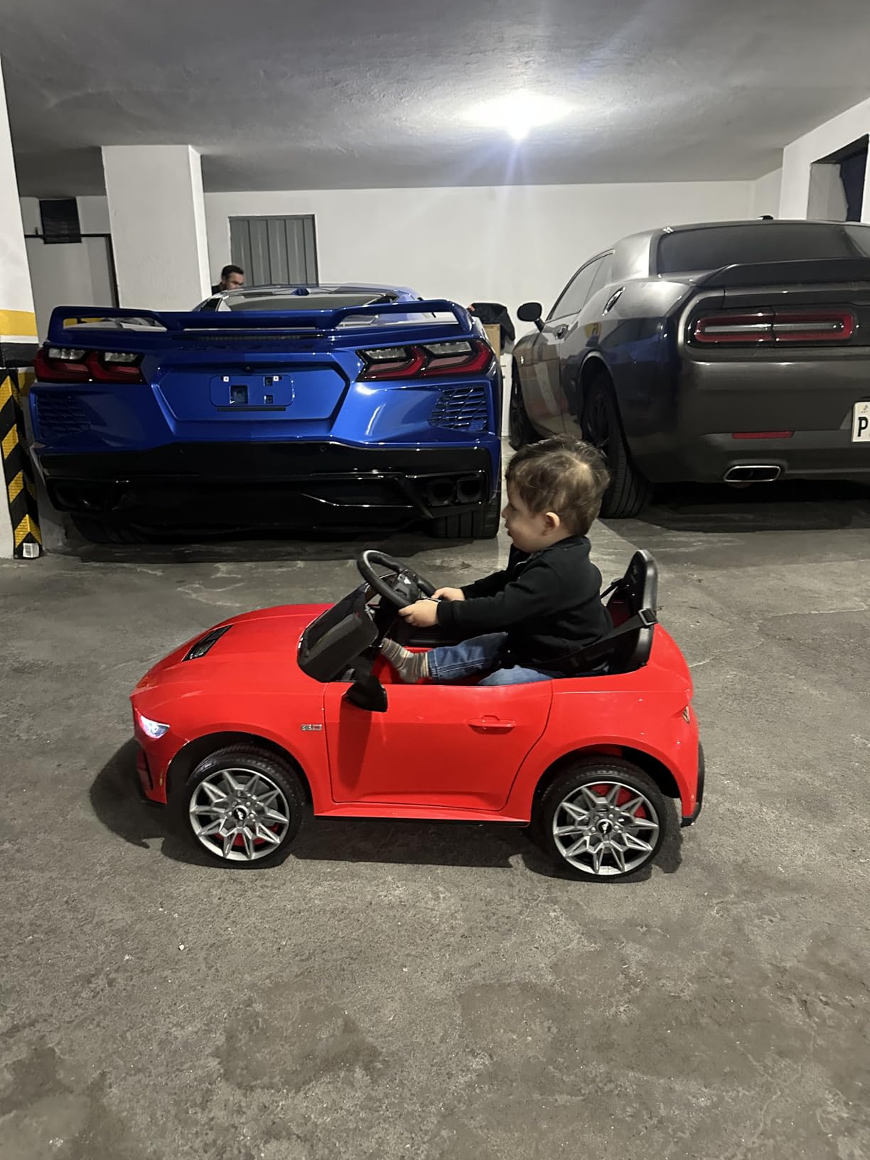 Best Choice Products Kids 12V Electric Ride On Car Officially Licensed Ford Mustang w/Parent Control, LED Lights, 2 Speeds, Bluetooth - Gray customer photo 1