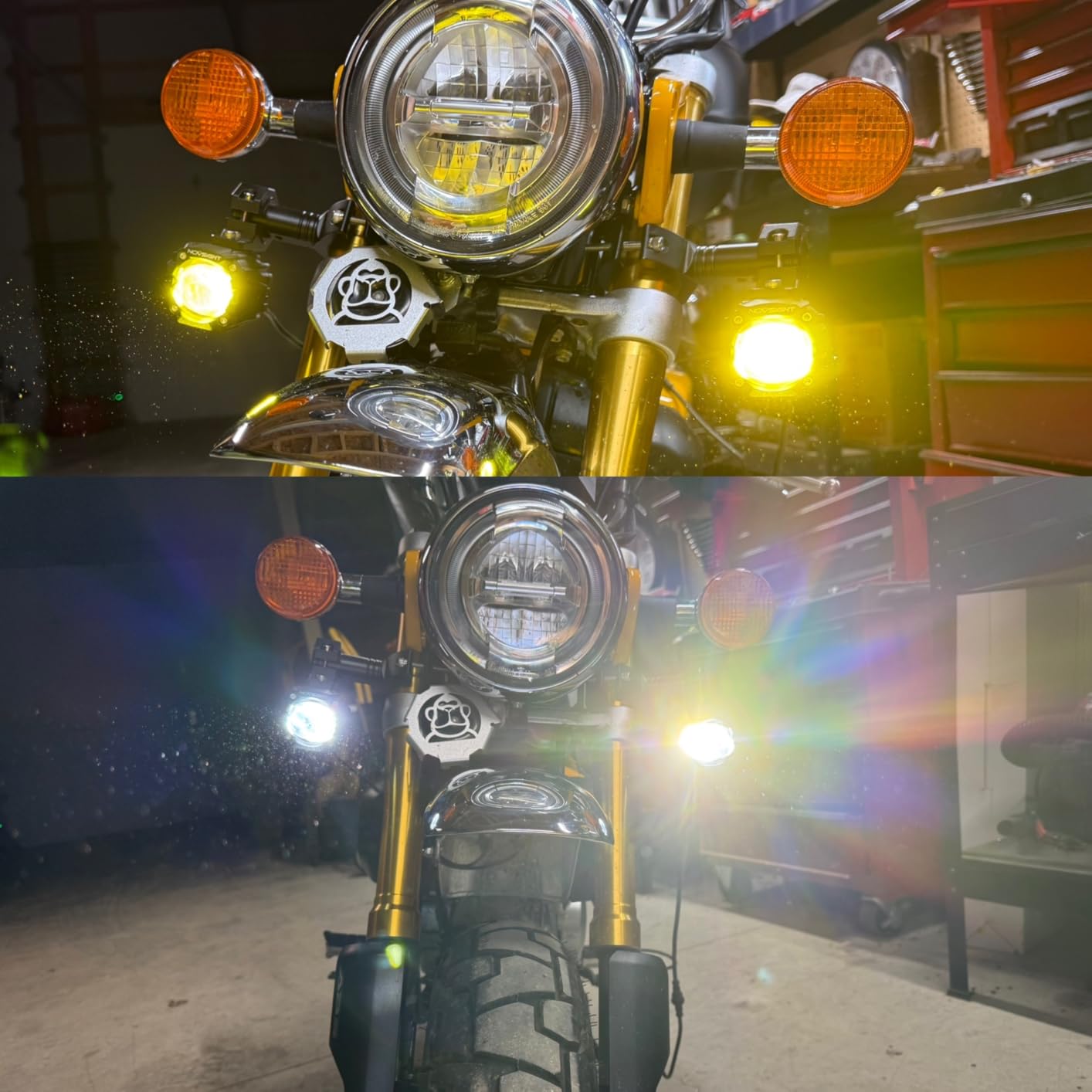 NOVSIGHT X Series 4 Inch Amber/White Off Road Driving Light LED Pods, Pair | With X-shape Dual Color DRL & Covers, IP68 Rated, Auxiliary Fog Lights for Trucks Jeep Ford UTV ATV, 2-Year Service customer photo 1