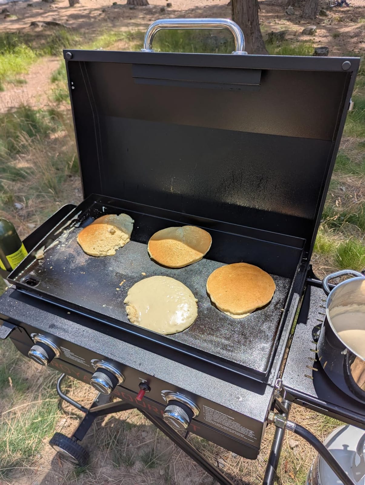Royal Gourmet PD3001 3-Burner Propane Gas Griddle with Collapsible Stand | 23-Inch Portable Griddle with Side Table | 25,500 BTU Output, 314 Sq.In. Cooking Area | for Camping Tailgating Backyard Patio customer photo 2