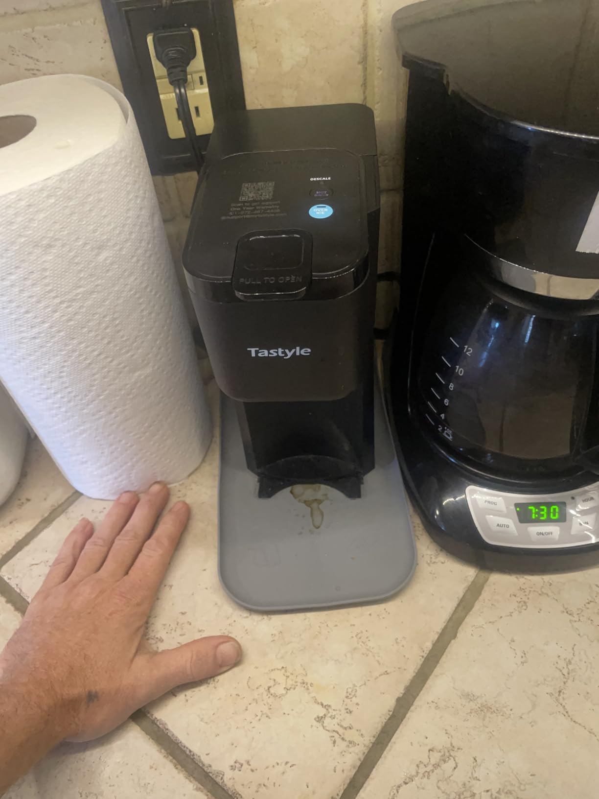 Tastyle Mini Single Serve Hot and Iced Coffee Maker for K Cup and Ground | 6 to14 Oz Brew Sizes, with Recipe Book, for Home, Travel, RV, Office and Dorm, 120V, K310IC, 2.0 version, Classic Black customer photo 2