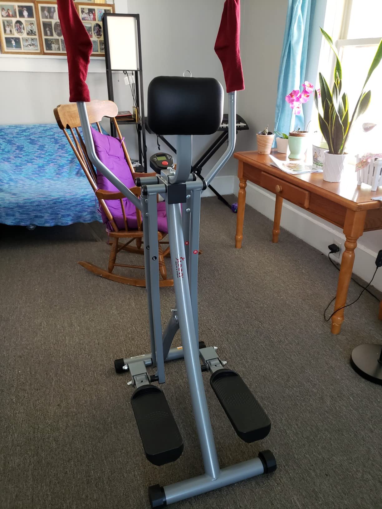 Sunny Health & Fitness Smart Air Walk Elliptical Glider Sprinter Trainer | 30