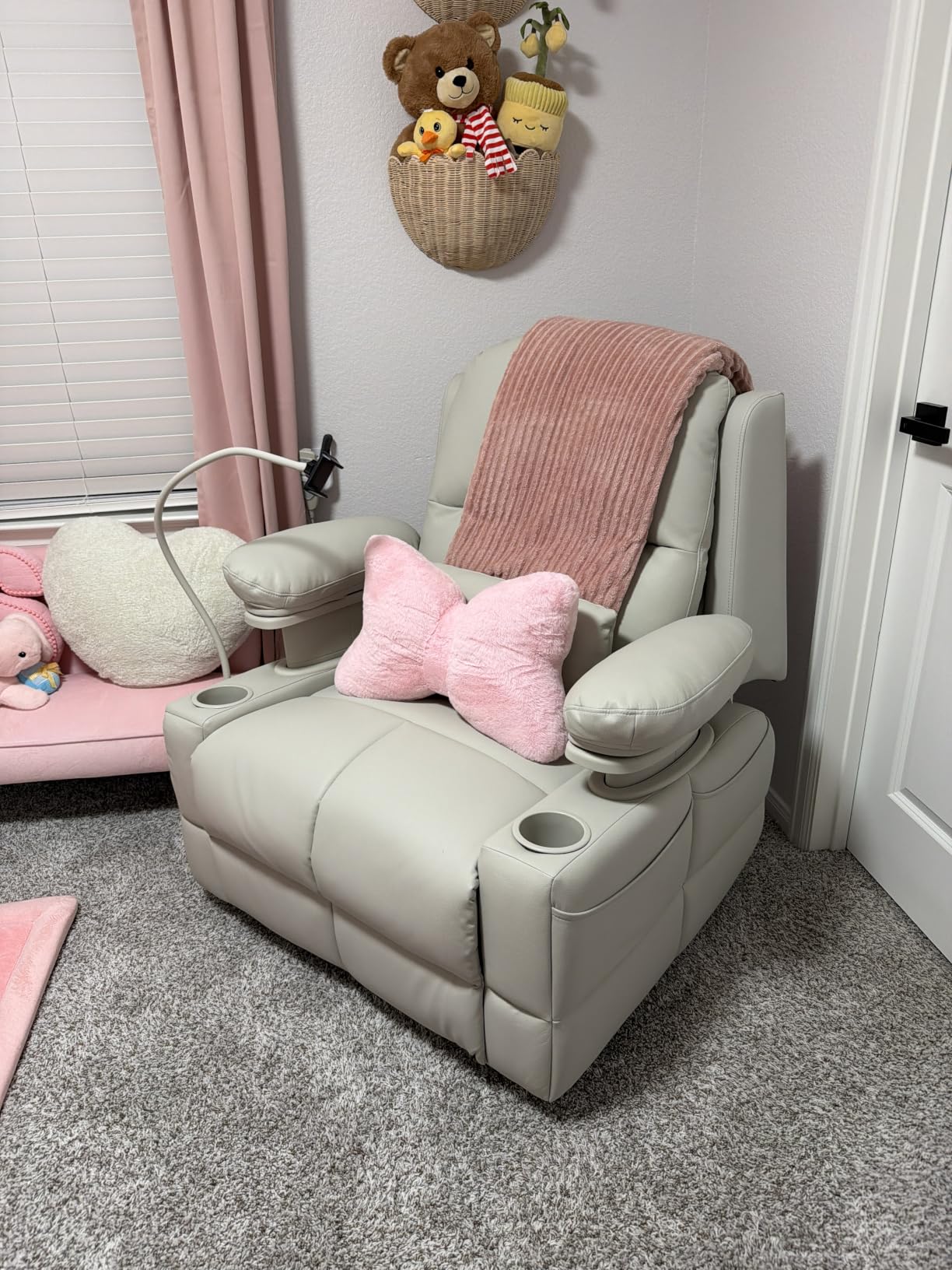MAMAZING Lullapod Power Nursery Rocking Chair with HugAssist Armrest | Triple Motor Power Nursing Recliner with 270 Swivel Glider & Quiet Rocking, Dual Charging Ports & Built-In Storage customer photo 1
