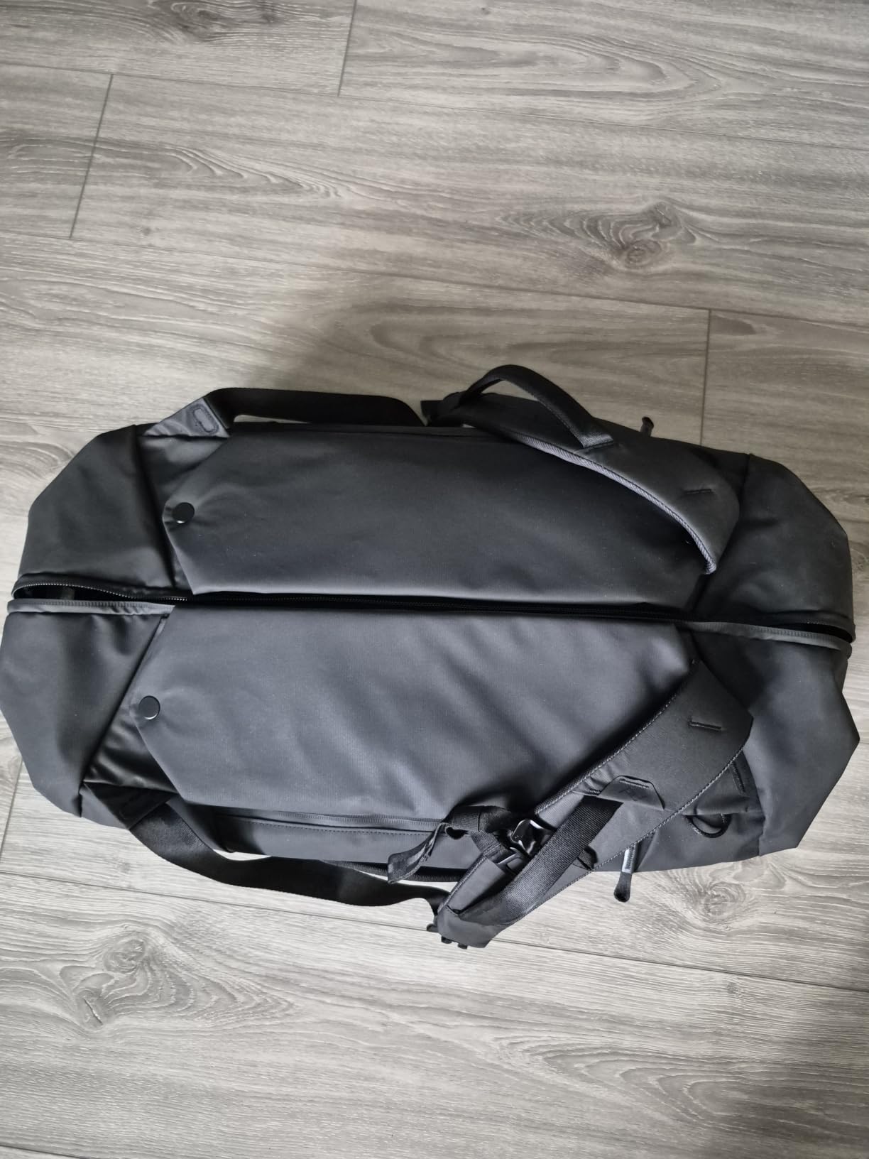 Peak Design Travel Duffelpack 45-65L, Black, Weatherproof Duffel Backpack, Expandable Design, Extra-Long Zip Path, Stowable Straps, Fits Packing Cubes and Camera Cubes, Versatile Duffel Bag for Travel customer photo 1