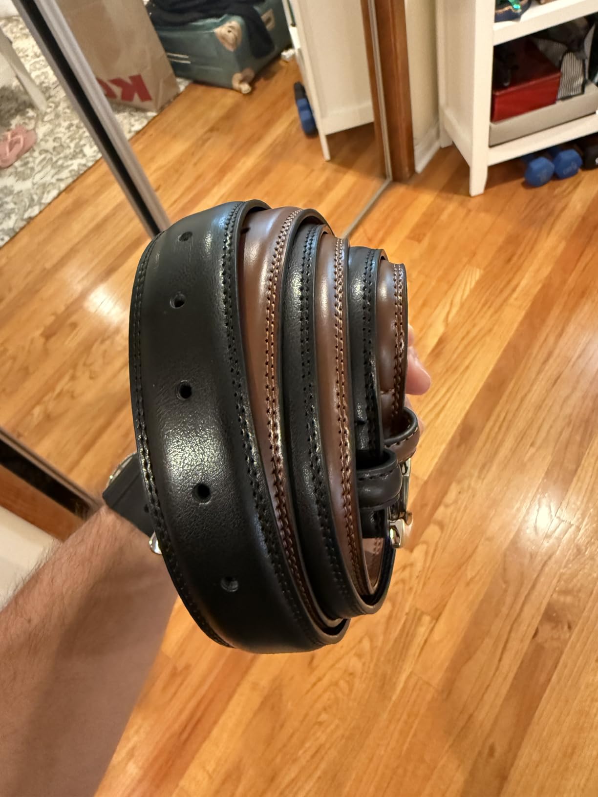 Men's Leather Dress Belt 2Pack, Handmade, Genuine Leather, Fashion & Classic Designs for Work Business and Casual customer photo 1