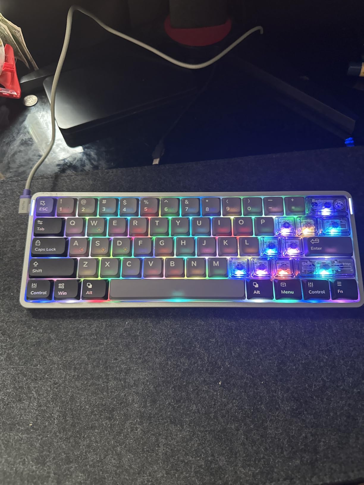 NuPhy Air60 HE Rapid Trigger Wired Magnetic Gaming Keyboard, 61 Keys 60% Compact, Actuation Point Adjustable, 8K Hz Polling Rate, Hall Effect Keyboard Low-Profile Magnetic Jade pro Switch customer photo 1