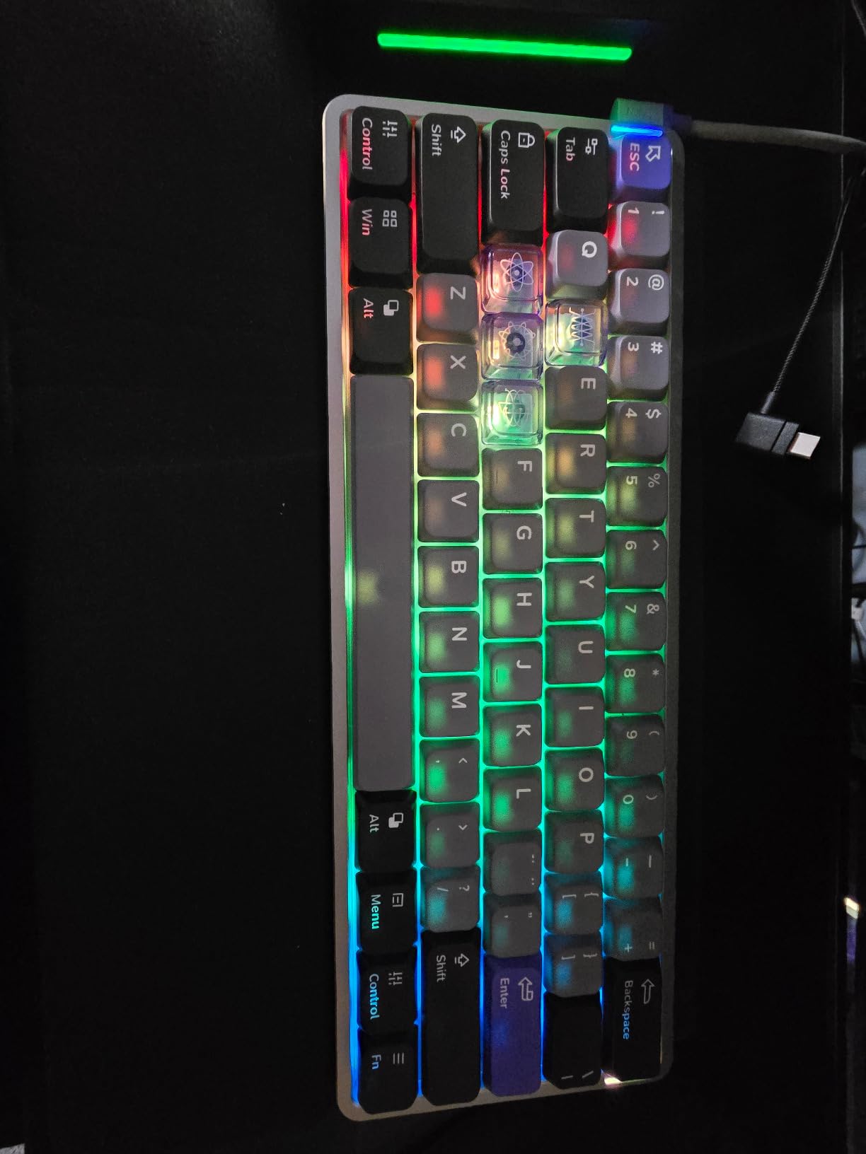 NuPhy Air60 HE Rapid Trigger Wired Magnetic Gaming Keyboard, 61 Keys 60% Compact, Actuation Point Adjustable, 8K Hz Polling Rate, Hall Effect Keyboard Low-Profile Magnetic Jade pro Switch customer photo 2