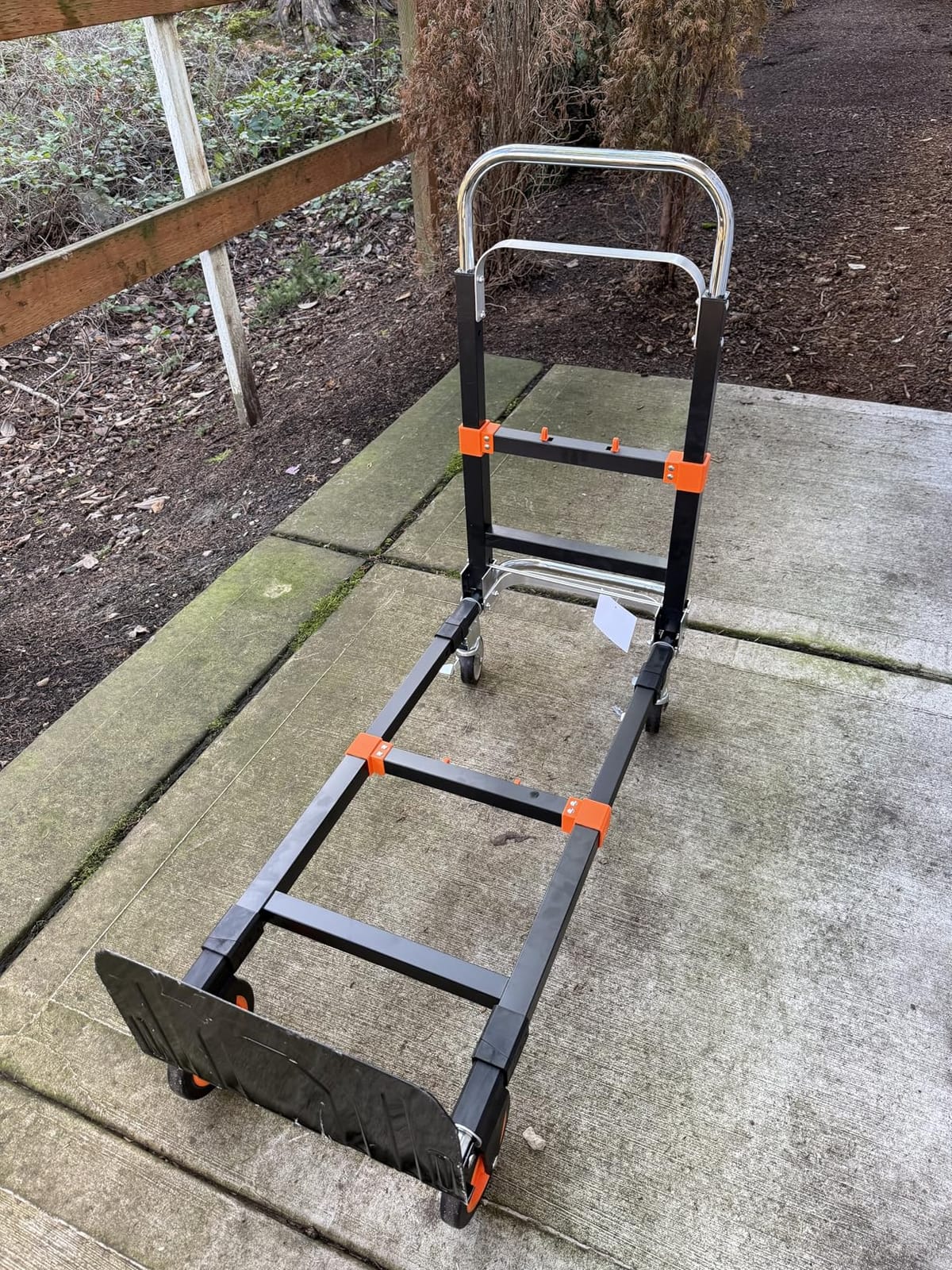 3 in 1 Heavy Duty Folding Hand Truck, Convertible Portable Steel Dolly with Telescopic Handle, Foldable Utility Cart with Rubber Wheels, 500 LBS customer photo 2