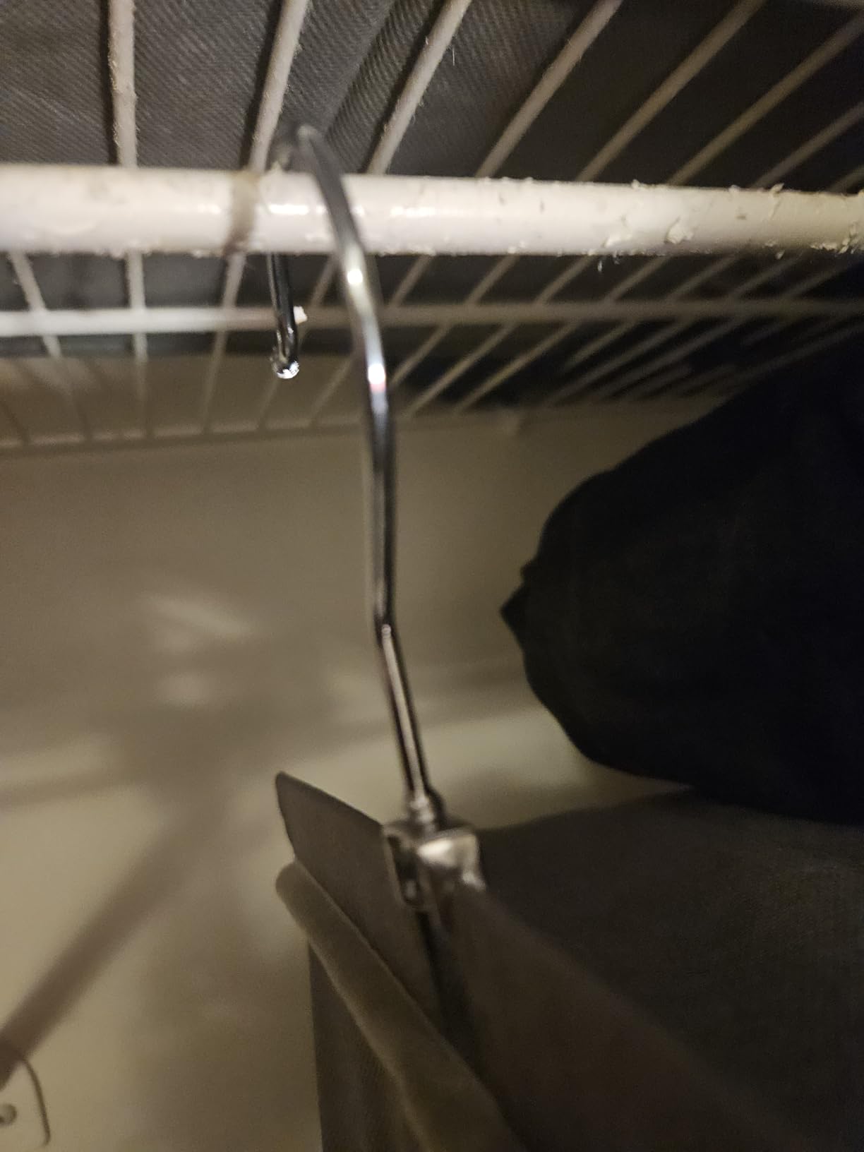 BOOMIBOO Hanging Closet Organize and Shelves, 5-Hanging Shelf with 2 Side Pockets, Storage Foldable (Grey) customer photo 2