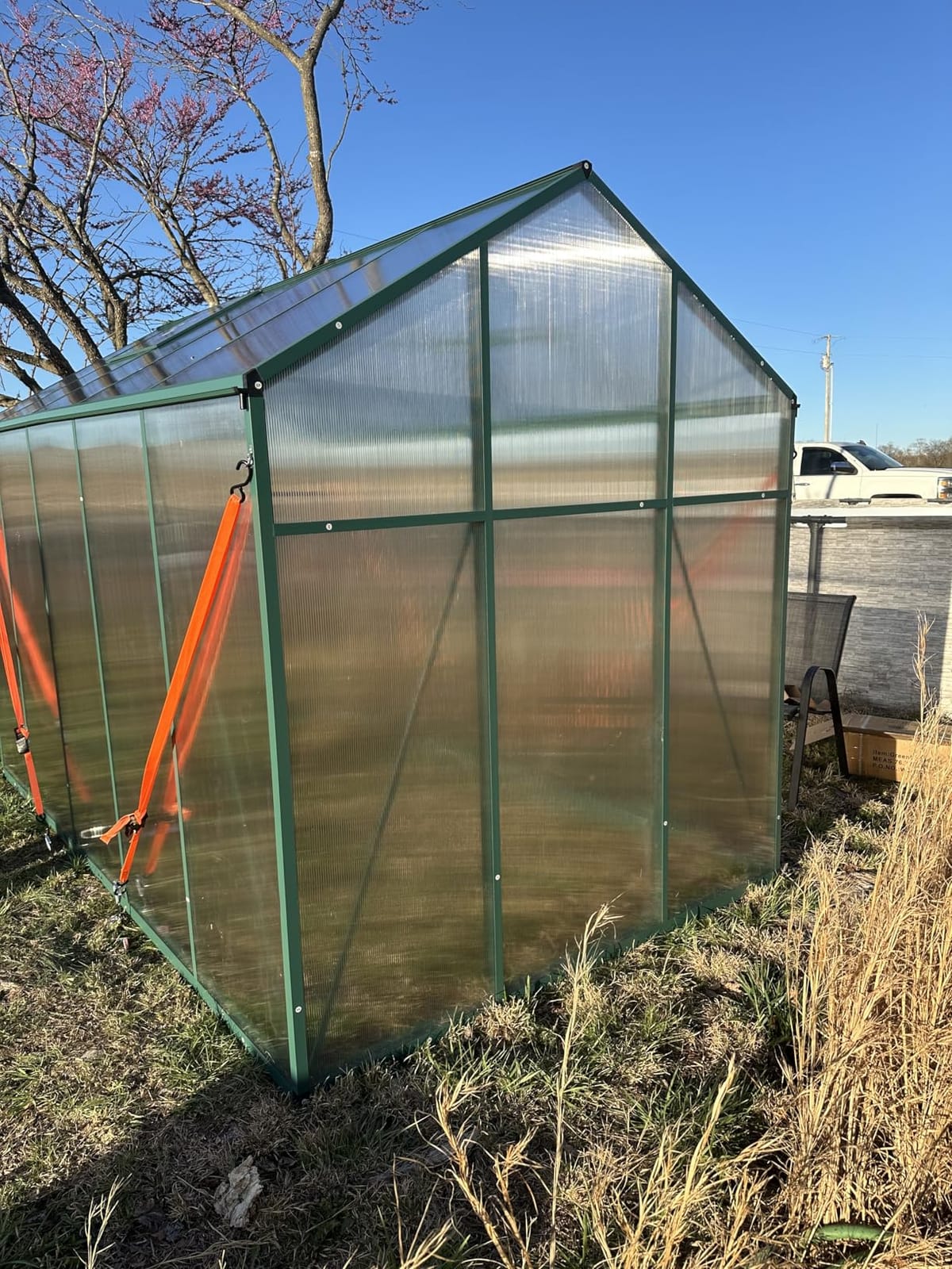 86in High 6*10.2FT Greenhouse for Outdoors, Polycarbonate Greenhouse with Stronger Wind Protection and Roof Vent, Walk-in Large Aluminum Sunroom Winter Proof, Green customer photo 2