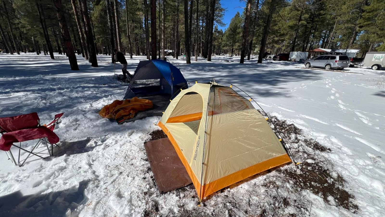 BISINNA 4 Season Tent for Backpacking Winter Tents 2 Person Lightweight Cold Weather Tents Waterproof Double Layer All Season Tent Aluminum Alloy Poles Easy Set Up for Camping, Hiking, Outdoor customer photo 2