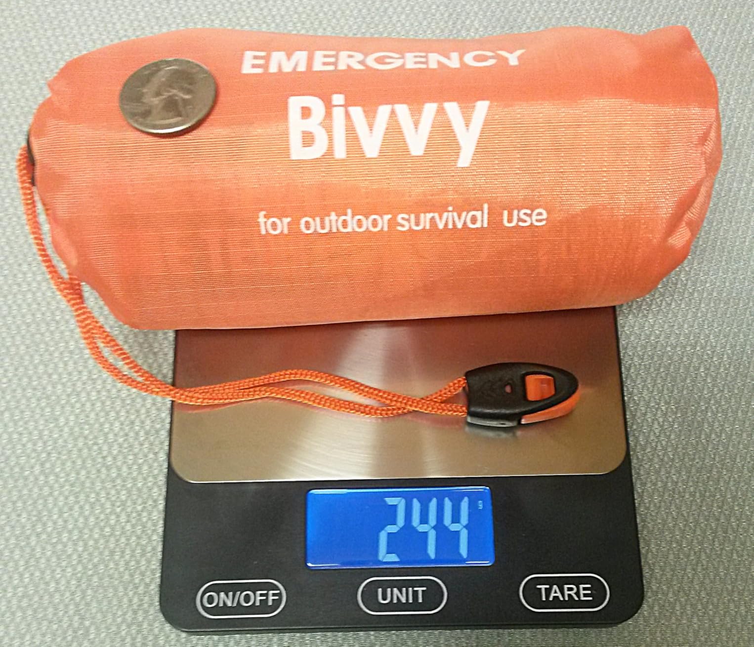 Emergency 2-Person Orange & Gray Survival Tent with Whistle & Paracord, Storm & Tornado Shelter, Tactical for Camping & Survival Kit customer photo 2