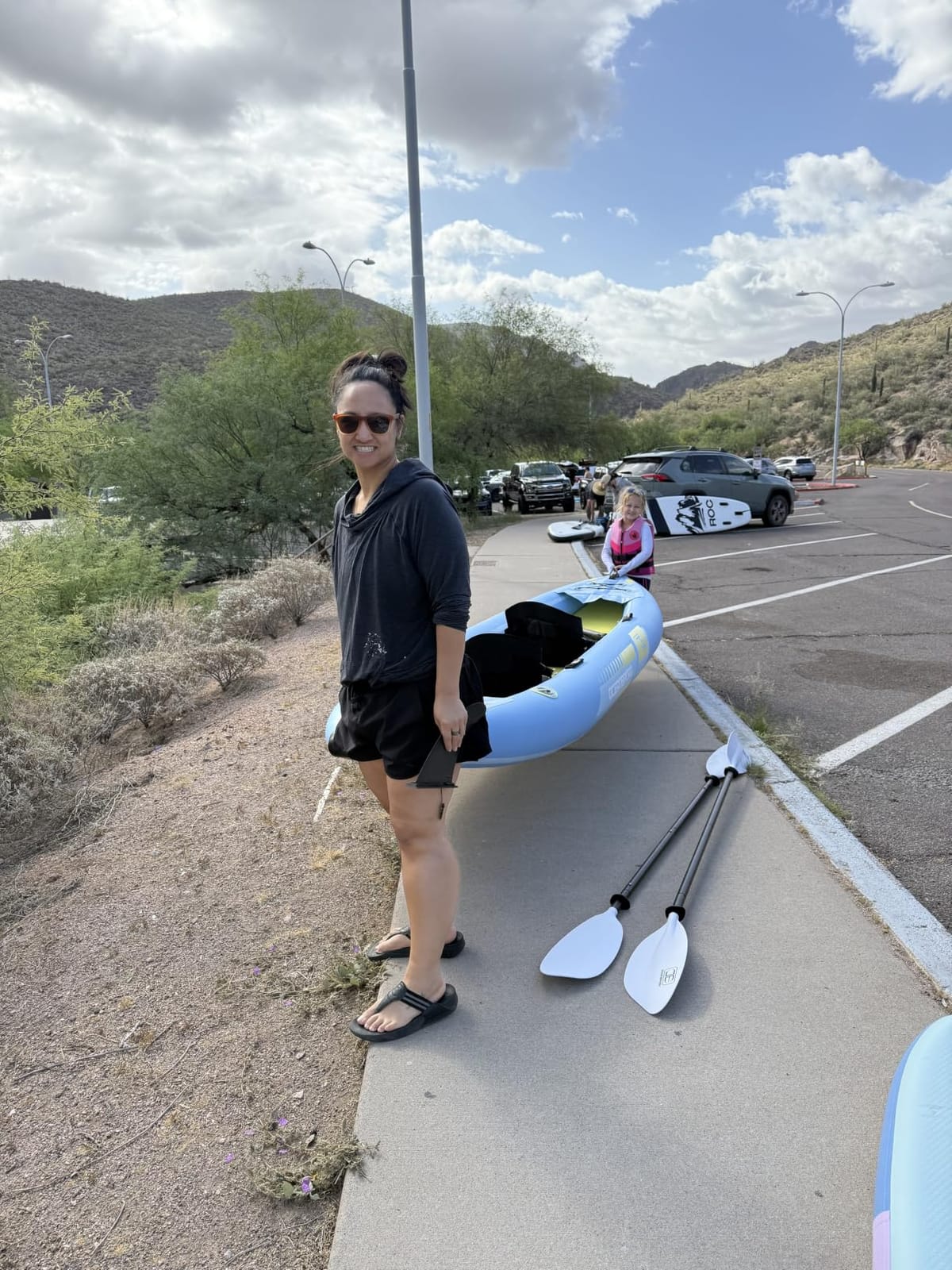 OCEANBROAD Inflatable Sit-in Kayak(NO HIN), 1 Person/2 Person Touring Kayak | Drop-Stitch Floor, 10.5ft/13.7ft, Single/Tandem, Blow Up Kayak for Adults with Paddle, Kayak Seat, Pedal, Hand Pump, Bag customer photo 1