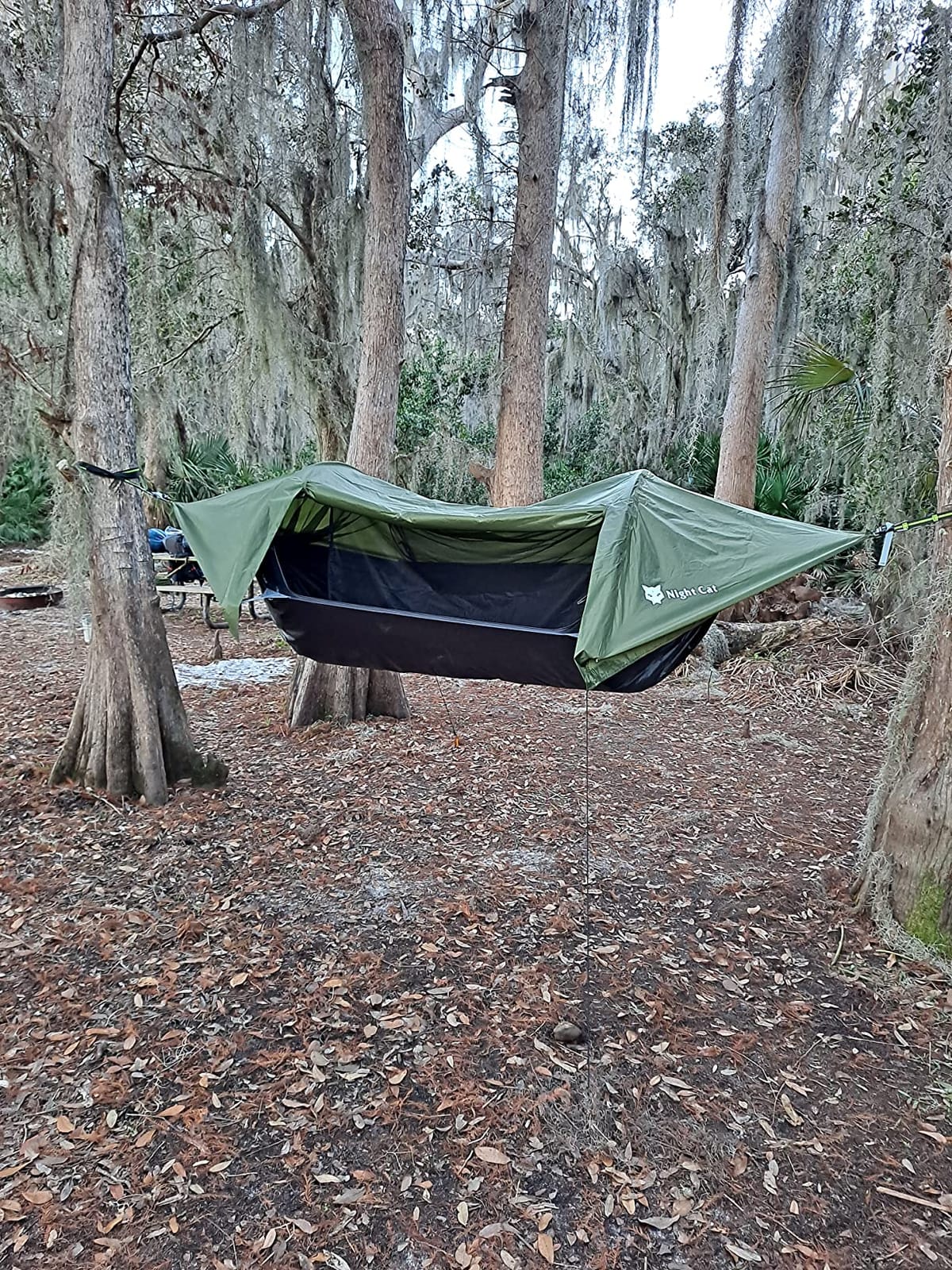 Night Cat Camping Hammock Tent: Lightweight Portable 4 in 1 Hammock with Rain Tarp and Mosquito Net for Hiking Jungle Outdoor customer photo 1