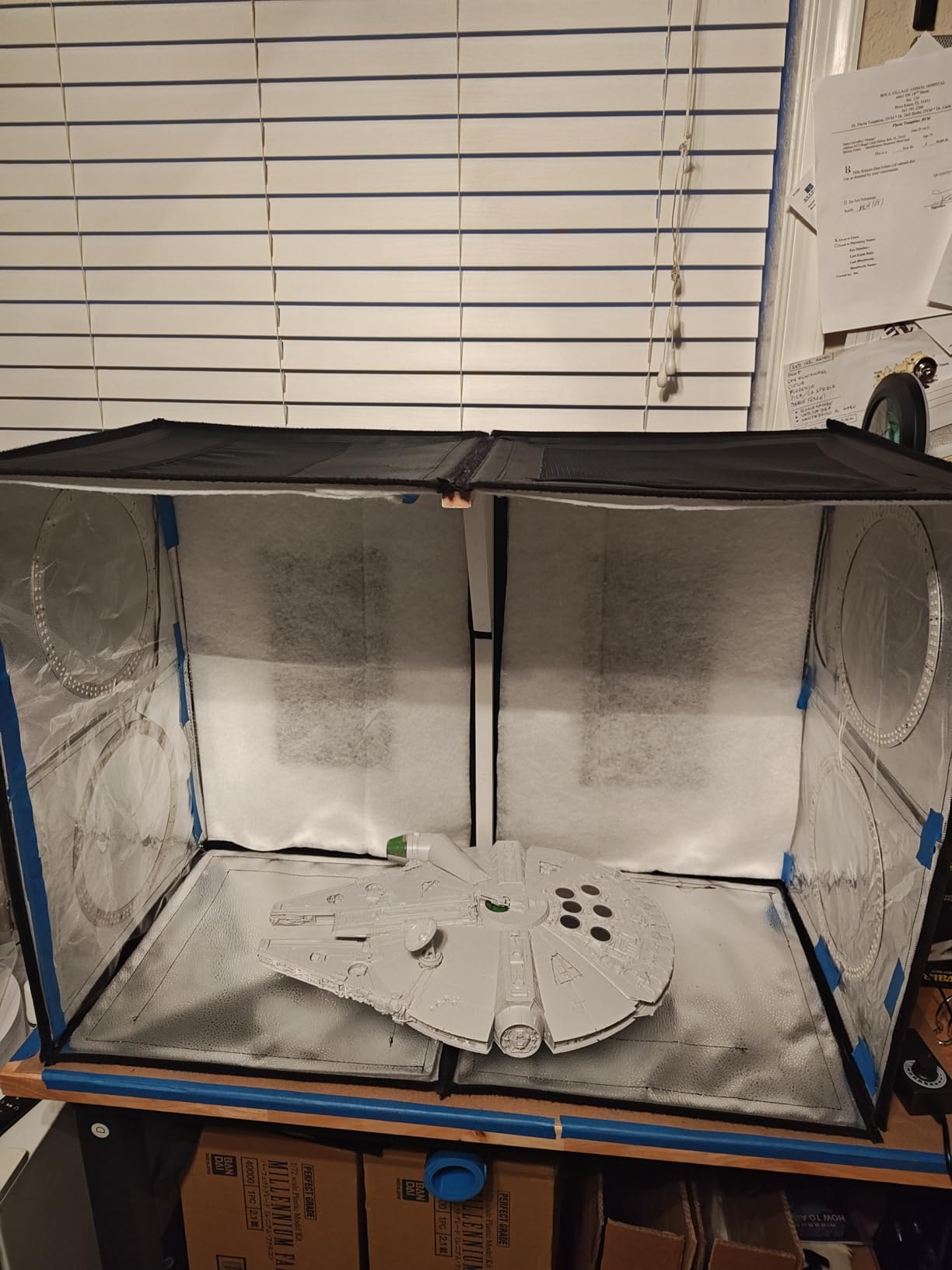 Airbrush Spray Booth with Dual Exhaust Fans,Portable Airbrush Paint Booth for Airbrushing,2 Round Led Lights with 360° Coverage,Turntable and Extension Hose,Hobby Spray Booth Kit for Painting Model customer photo 1