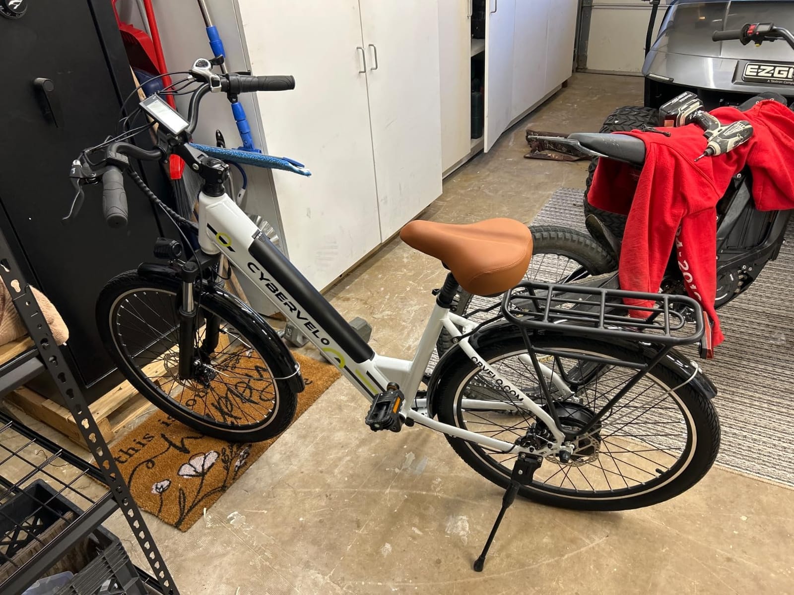 Cybervelo 750W Peak Electric Bike for Adults, up 80 Miles Removable Battery Ebike, 26