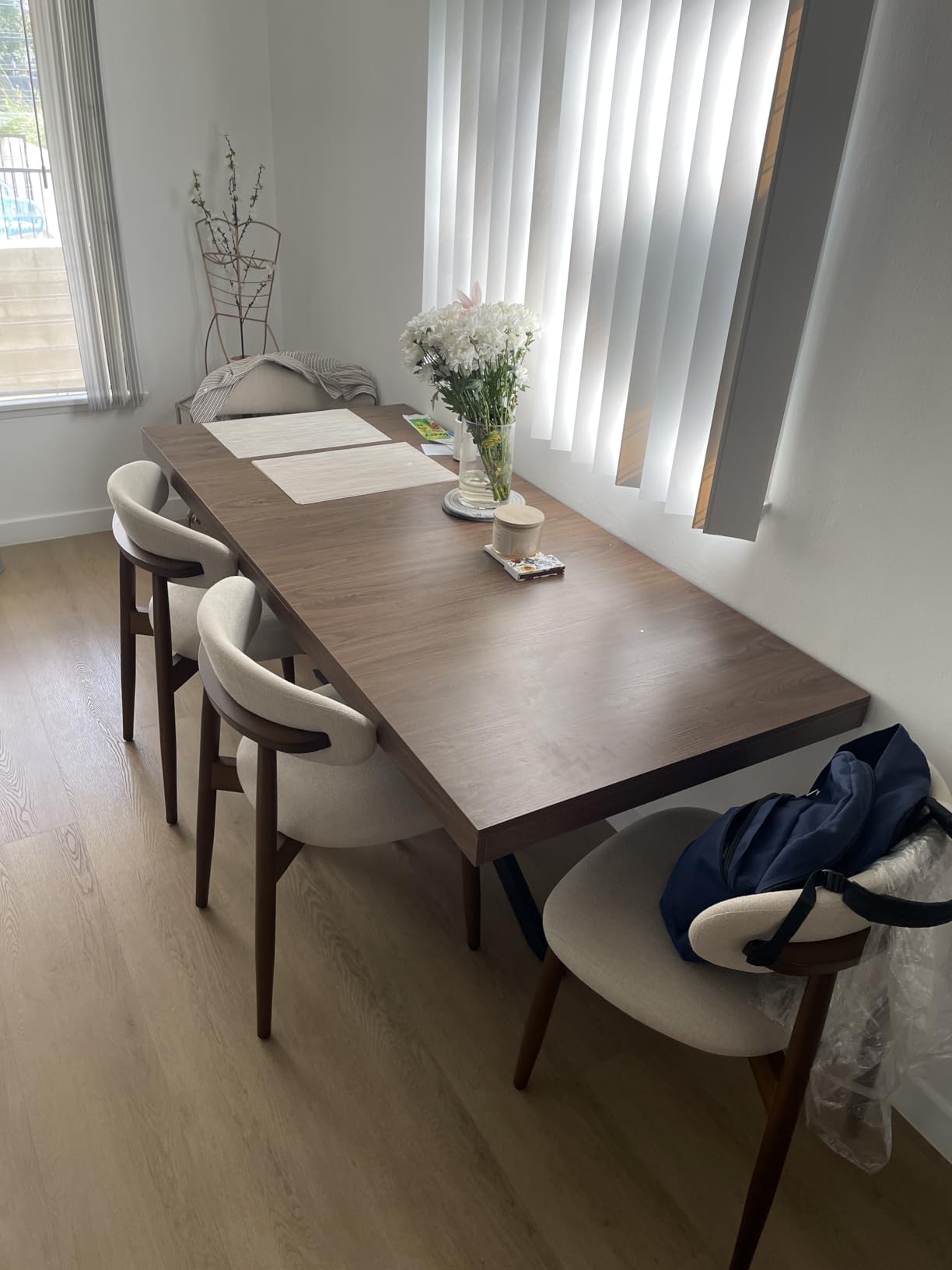 Extendable Dining Room Table for 4 6 8, 55