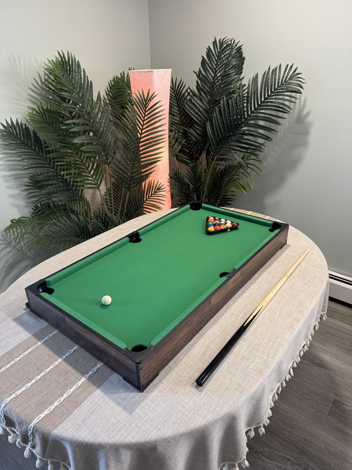 Best Choice Products Tabletop Billiard Table, Pool Game Table for Living Room, Game Room w/ 2 Cue Sticks, Ball Set, Storage Bag customer photo 2