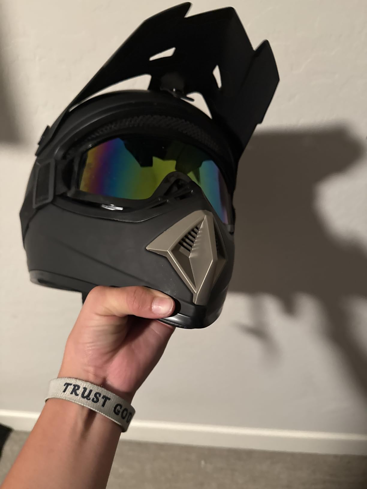 CARTMAN Matte Black Adult Full Helmet Large, DOT Approved ATV Dirt Bike customer photo 2