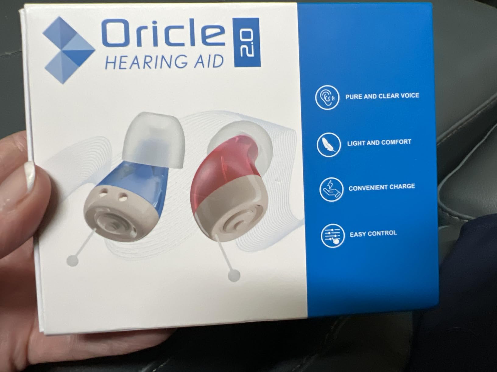 Standard 2.0 Hearing Aids for Seniors - Oricle Hearing Aids for Adults with Advanced Noise Cancellation - Easy Volume Control with Portable Charging Case customer photo 2