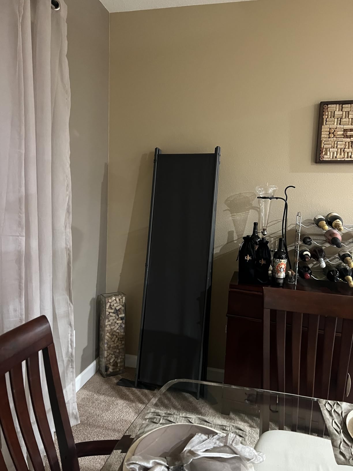 2-Panel 6 ft Tall Indoor Folding Room Divider, Portable Privacy Screen, Freestanding Partition Separator, Temporary Wall Separation for Bedroom, Office, 142