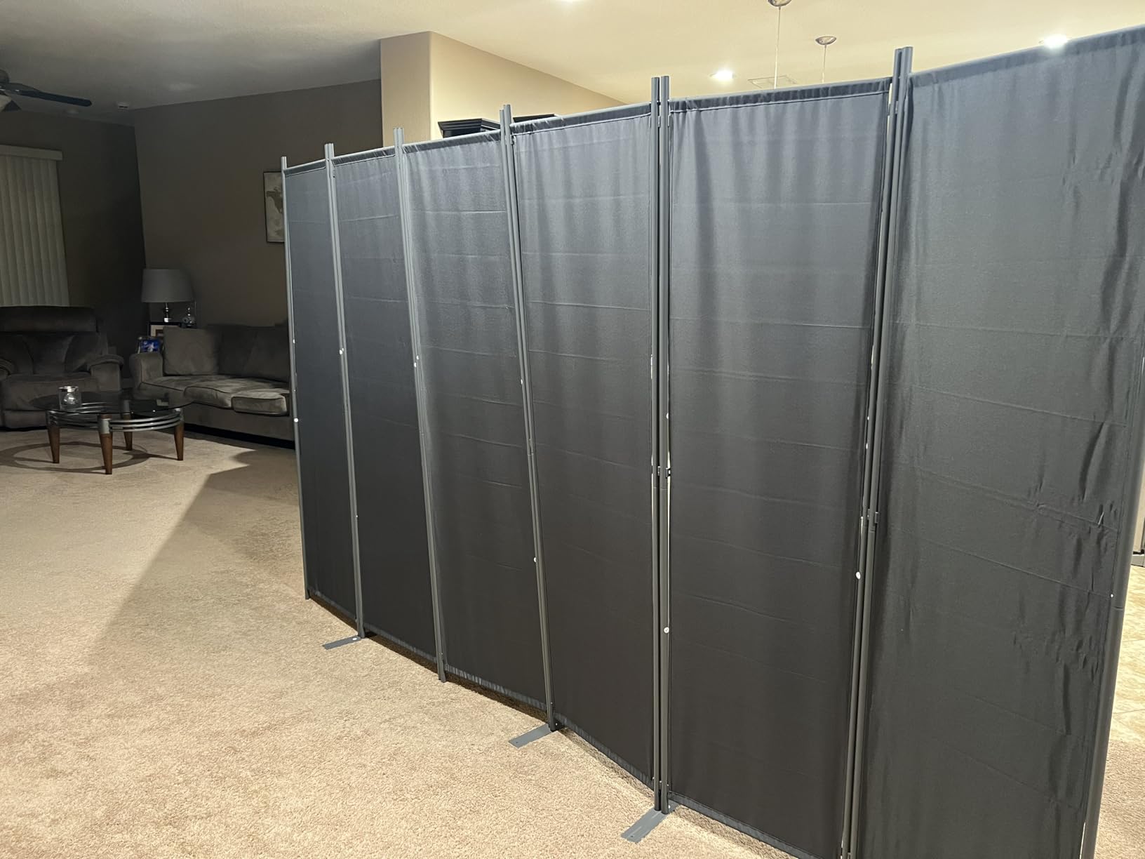 2-Panel 6 ft Tall Indoor Folding Room Divider, Portable Privacy Screen, Freestanding Partition Separator, Temporary Wall Separation for Bedroom, Office, 142