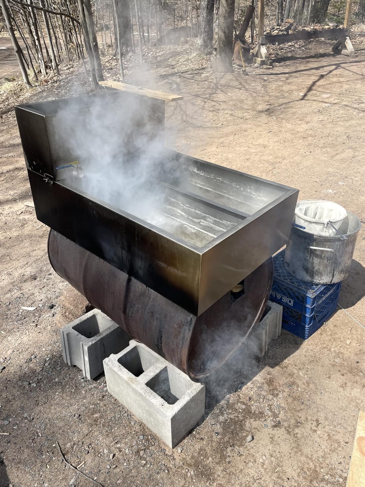 VEVOR Maple Syrup Evaporator Pan, 11.2 Gal, 24 x 18 x 6 Inch Maple Syrup, 304 Stainless Steel Maple Syrup Pan, Evaporator Pan with 1 Valve and 3 Heating Methods, for Home, Outdoor customer photo 1