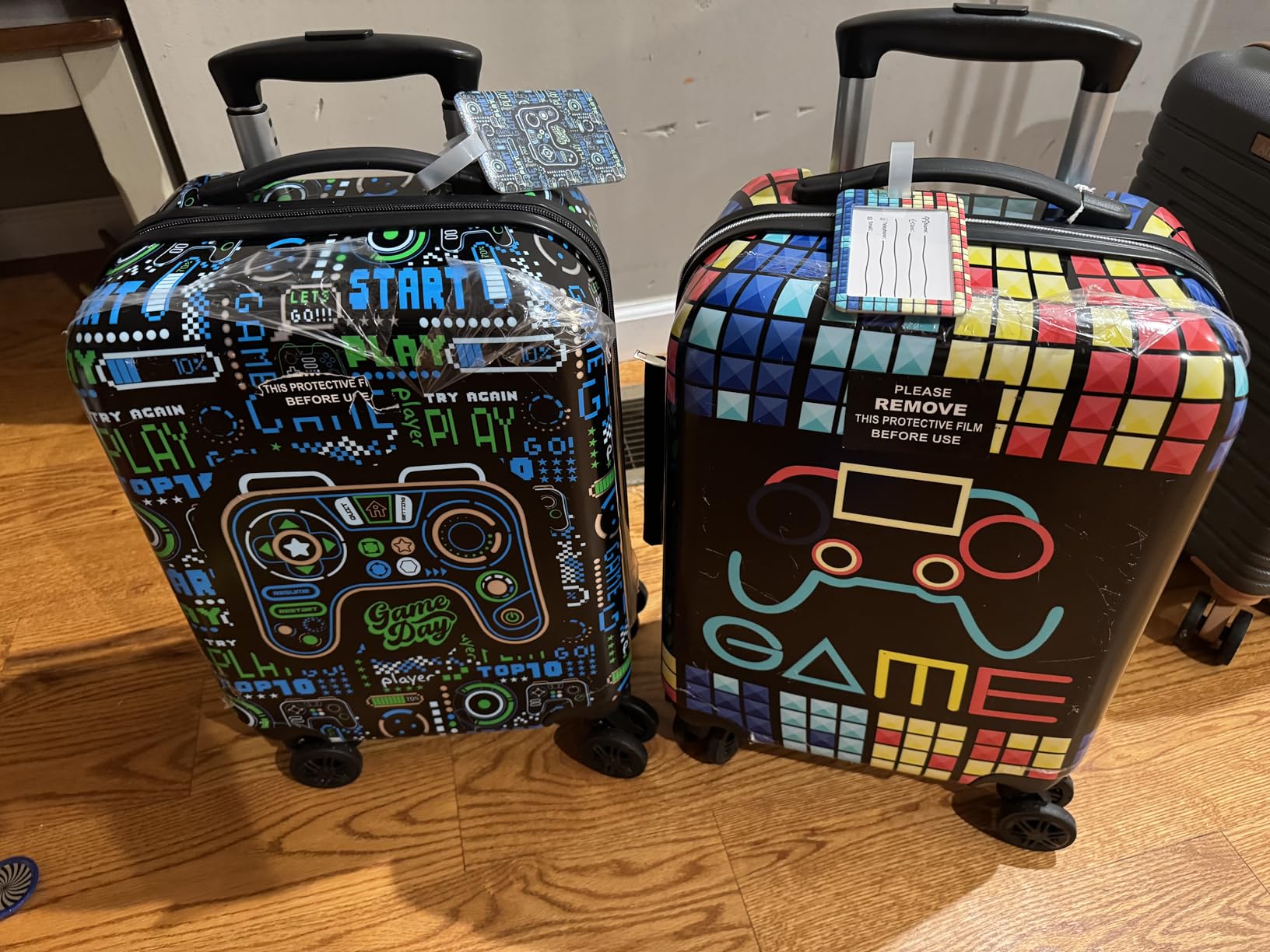 Kids Suitcase Set for Boys Hardside Luggage with Spinner Wheels 2 Piece 16inch Toddler Suitcase for Boys Travel Carry on Luggage Airline Approved customer photo 2