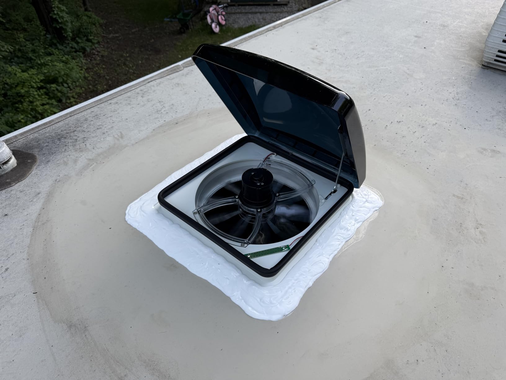 RV Vent Fan 14x14, 10-Speed Roof Vent Fan with Remote Control & Rain Sensor, 12V RV Exhaust Fan customer photo 1