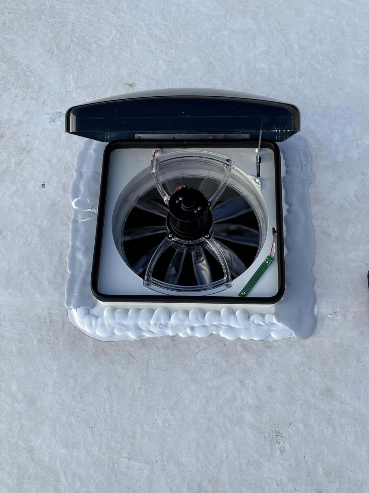 RV Vent Fan 14x14, 10-Speed Roof Vent Fan with Remote Control & Rain Sensor, 12V RV Exhaust Fan customer photo 2
