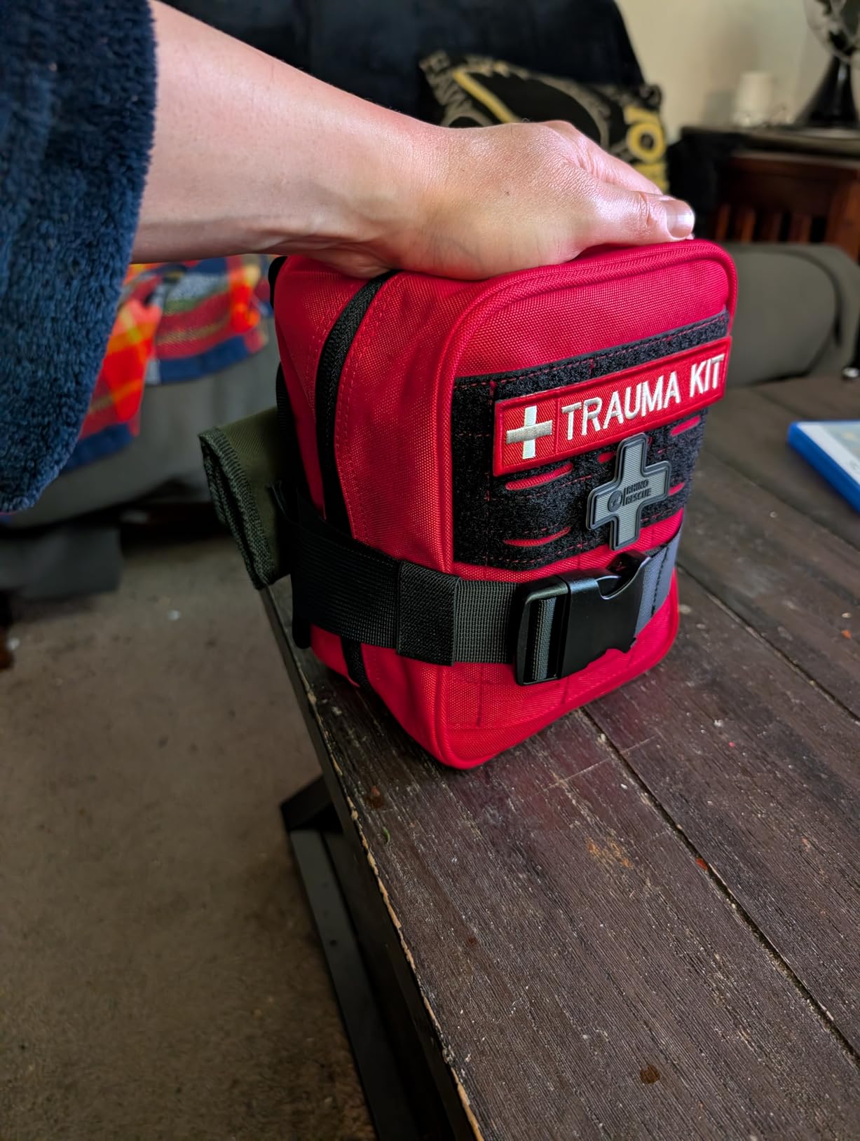 RHINO RESCUE IFAK Trauma Kit Pro with CAT Tourniquet (Red) | TCCC Compliant, Combat-Proven, Tactical Molle Pouch, Professional First Aid Kit, Military Medical Kit, HSA/FSA Approved customer photo 1