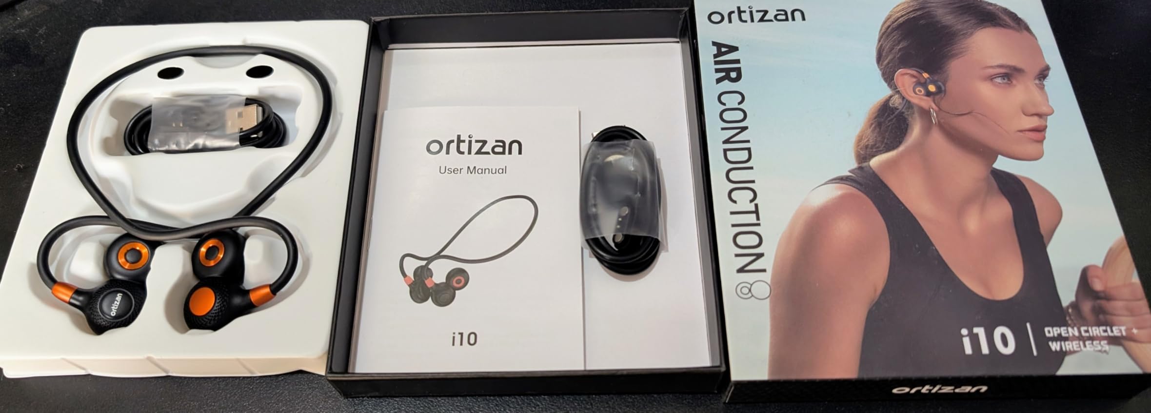Ortizan Open Ear Headphones, Bluetooth 5.3 Wireless Air Conduction Headphones Sport Earbuds, Premium Sound, IPX6 Waterproof, Clear Call, 19g Lightweight Earphones for Running Cycling Workouts (Black) customer photo 2