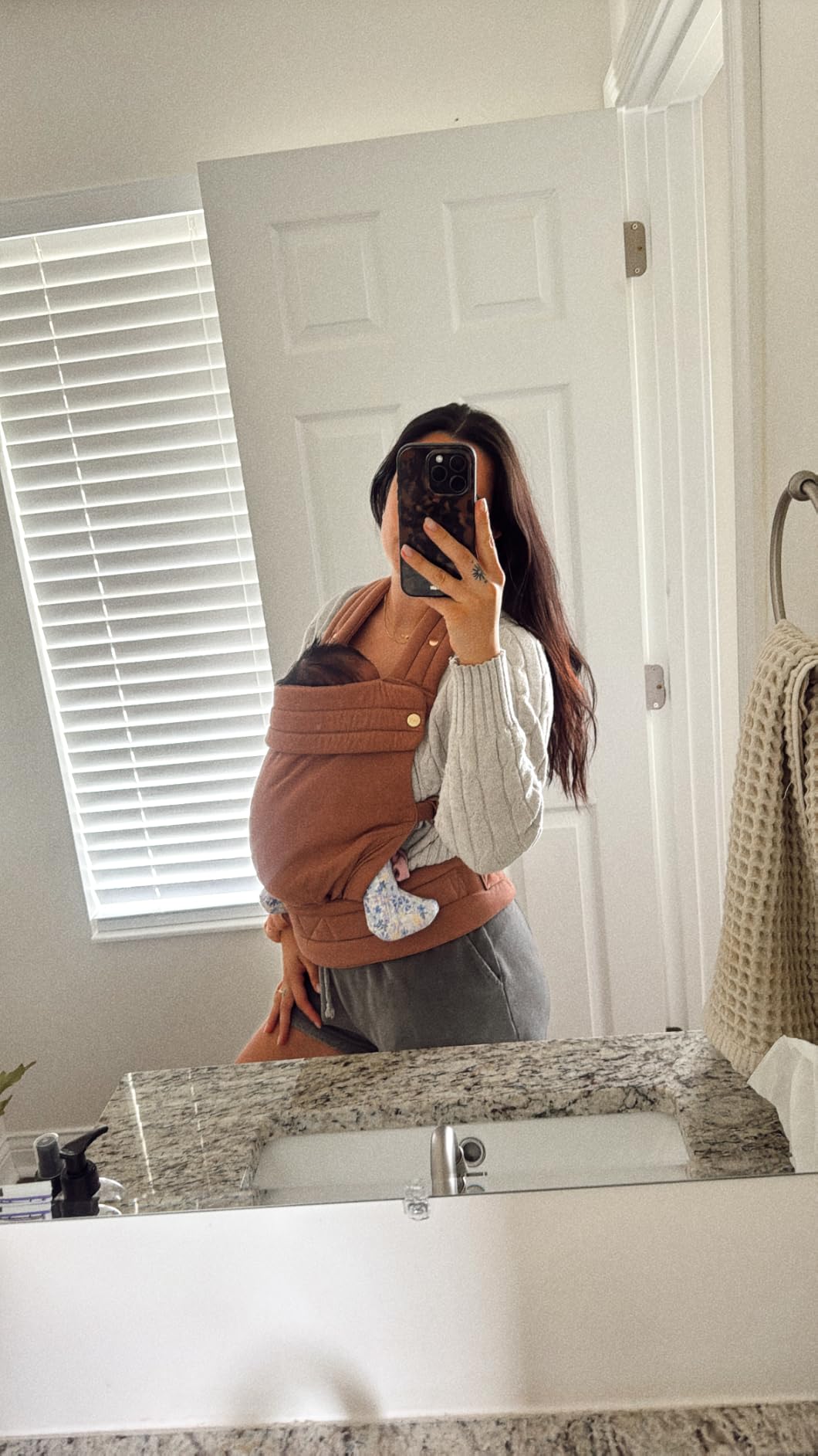 Mabē Monarch Ergonomic Baby Carrier - Premium Cotton Soft Structured Newborn to Toddler Carrier with Hip-Healthy Design, 3 Carry Positions (9-46 lbs), Lightweight & Breathable, (Dream Wash Denim) customer photo 1