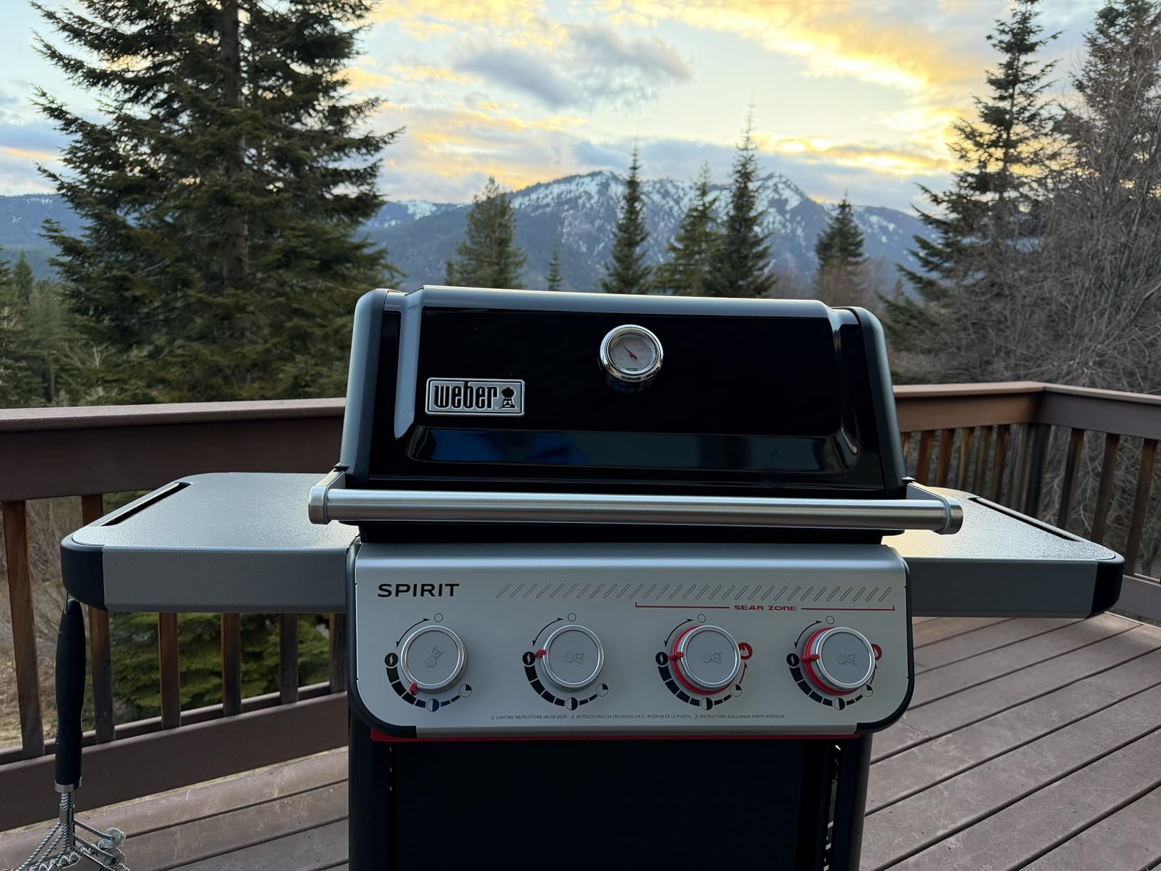 Weber Spirit E-425 Liquid Propane Gas Grill, 4 Burner, Black - Porcelain-Enameled Cast-Iron Grates, 2 Boost Burners & Sear Zone customer photo 1