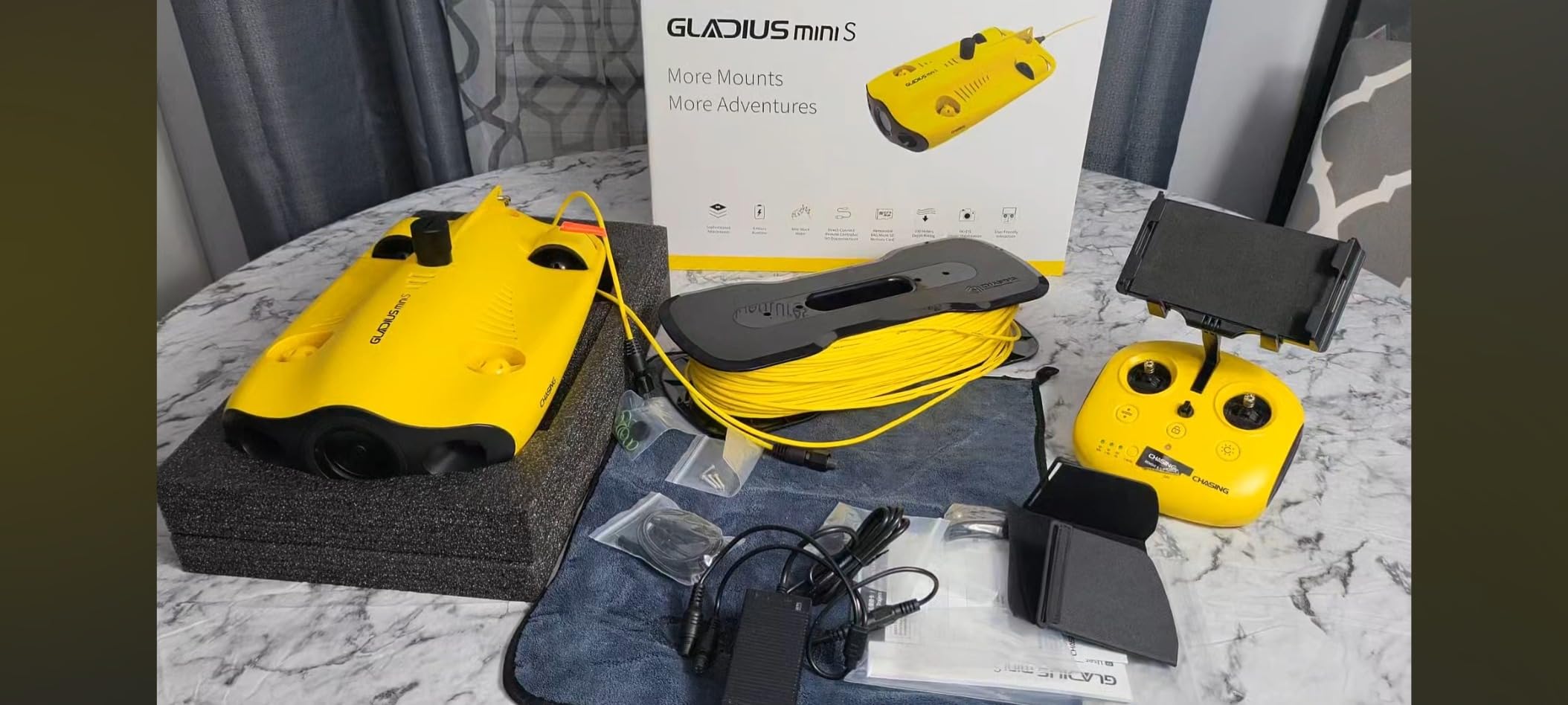 Chasing Gladius MINI S Upgraded Professional Underwater Drone Set, with 4k Resolution + EIS Anti-Shake Camera, Remote Control and App Remote Control, Support Multiple Mounts customer photo 2