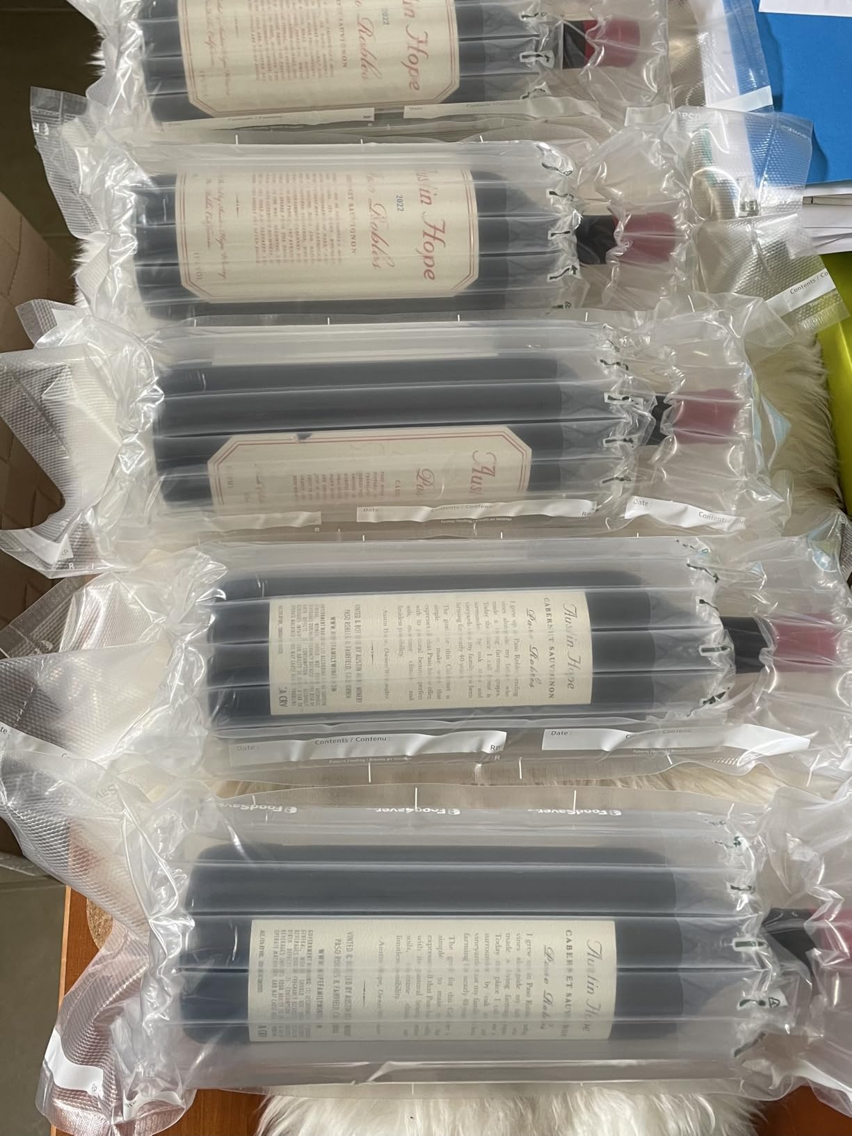10 Pack Wine Bags for Travel, Inflatable Bottle Protector Sleeve | 9-Layer Resists Impacts, Reusable Air-Lock Design, Upgraded Pump Inflates Faster, Easy Carry for 750ml Wine Shipping Moving customer photo 2