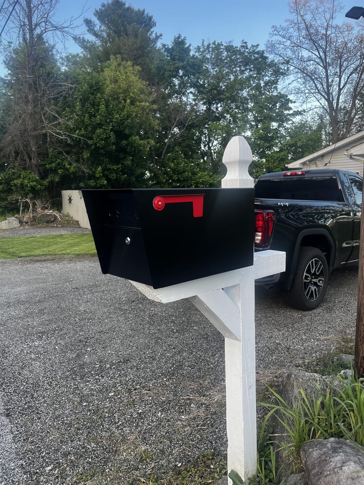 Large Locking Mailbox for Outside, RAINHOL Black 21
