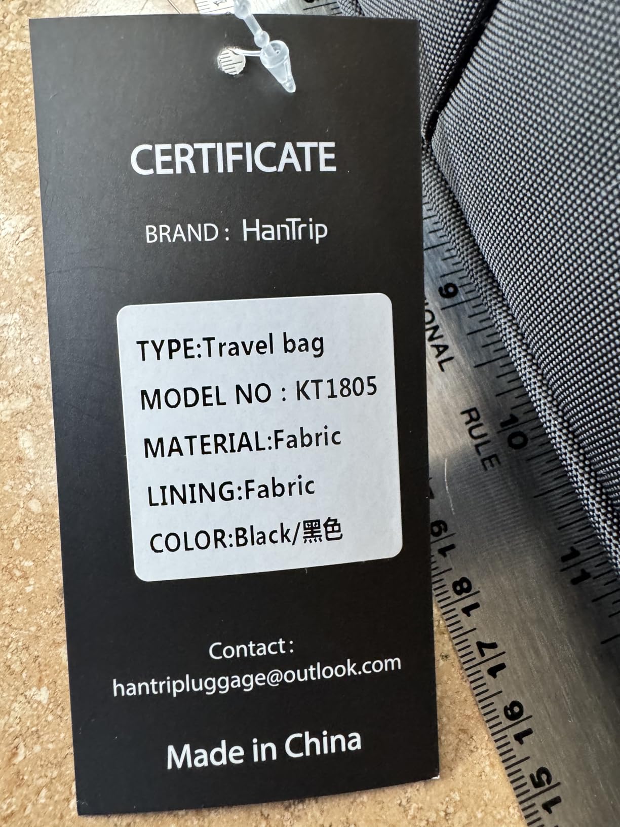 HanTrip 16 Inch Under Seat Carry On Duffle Bag for Airplanes, Black customer photo 2