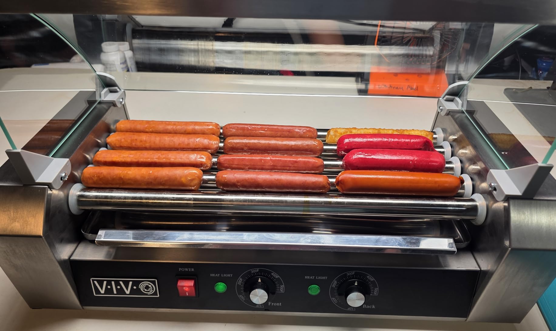 VIVO Electric 30 Hot Dog 11 Roller Grill Warmer, Stainless Steel, Commercial and Household 1400W Machine with Cover, HOTDG-V211 customer photo 1