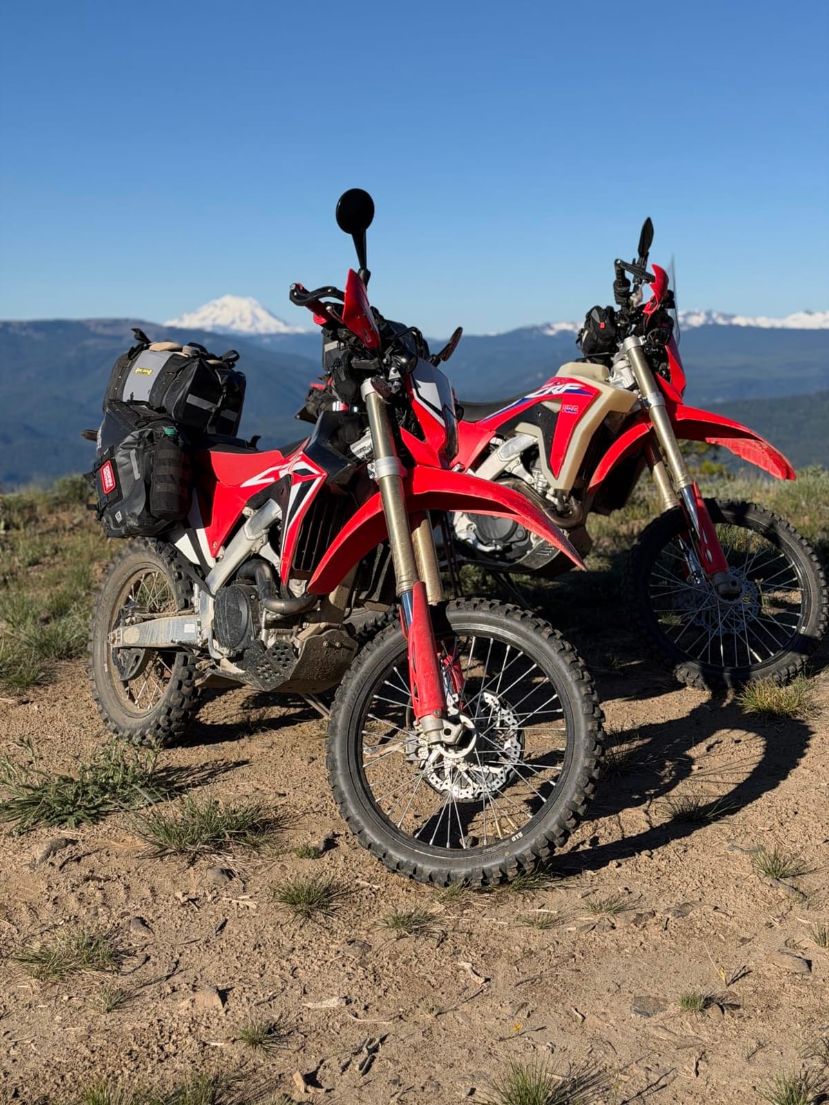 OSAH DRYPAK Motorcycle Saddle Bags, Waterproof Durable Saddlebags 48L(24L*2), Large Capacity Anti-Vibration Pannier Bags, Ideal Luggage Bag for Adventure and Sport Motorcycle Racks, 1 Pair customer photo 1