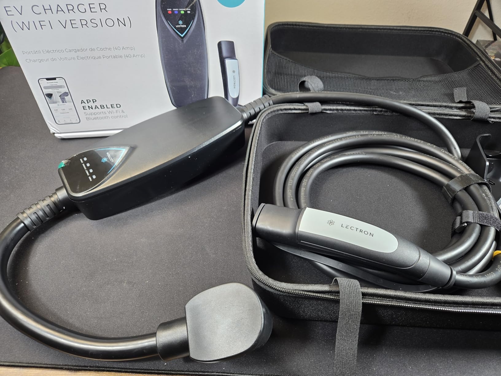 Lectron Level 2 Tesla Charger (WiFi Version) - 240V, 40 Amp, NEMA 14-50 Plug, 16 ft Extension Cord - Portable Electric Car Charger for Tesla - Compatible with All Tesla Models 3/Y/S/X customer photo 2
