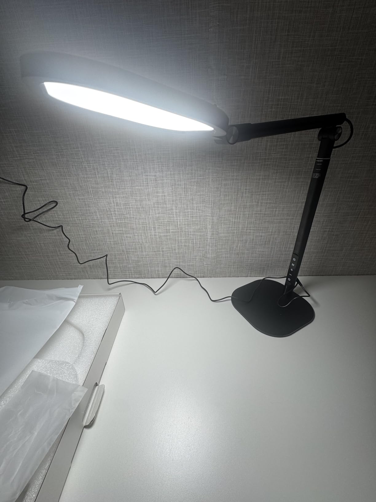 LitONES Tall LED Desk Lamps with Base, Edge-Lit Eye-Care, 50 Light Modes | 40