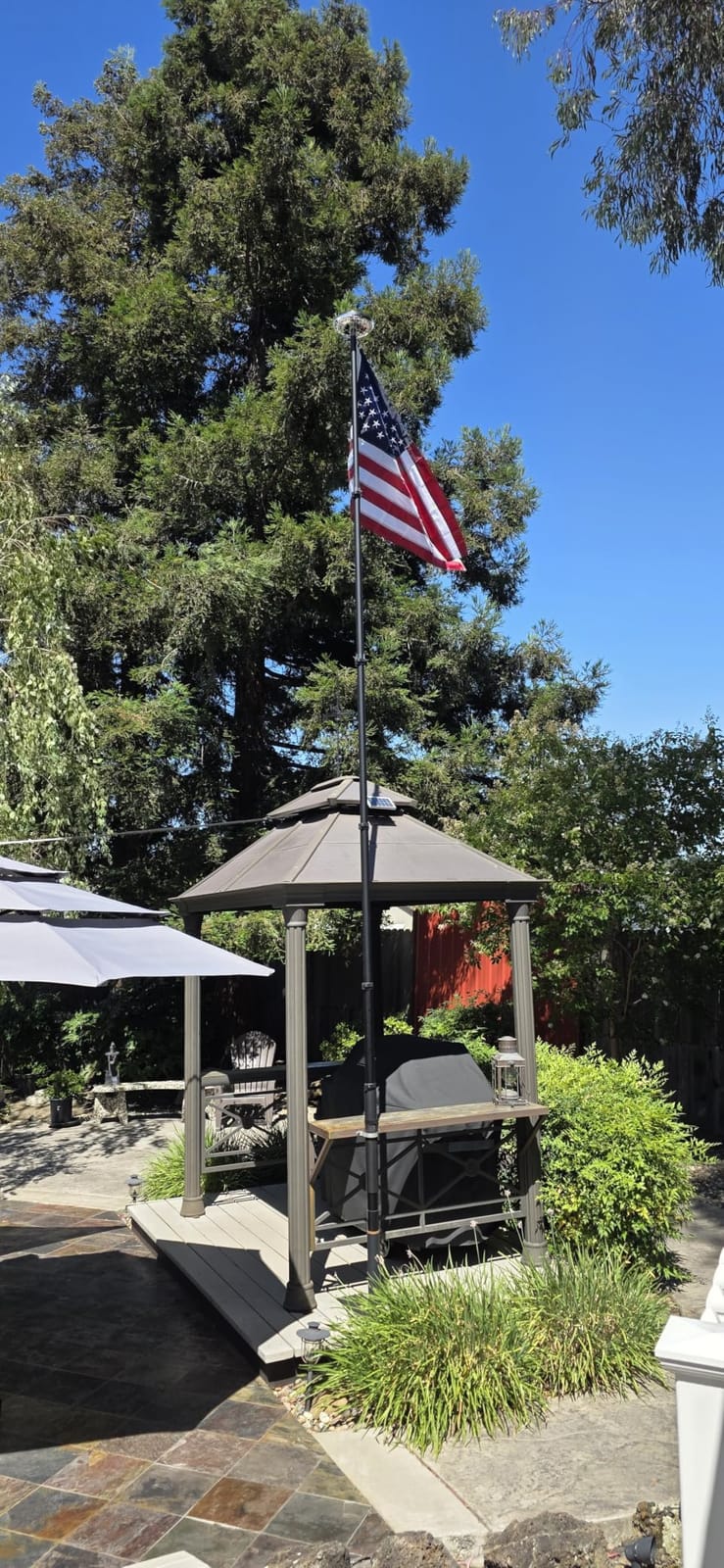 20FT Tailgate Flag Pole with Tire Mount, Portable RV Flag Pole with Foam Protective Tube customer photo 2