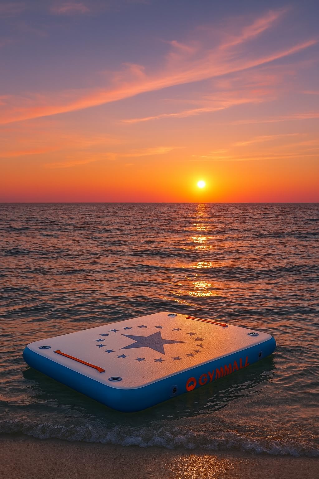 Inflatable Floating Dock Platform, 5FT/ 6FT/ 8FT/ 10FT/ 12FT Air Dock Platform Floating Island Raft with None-Slip Surface, 6in Thick Water Floating Dock Mat for Swimming Pool Lake Beach Ocean customer photo 1